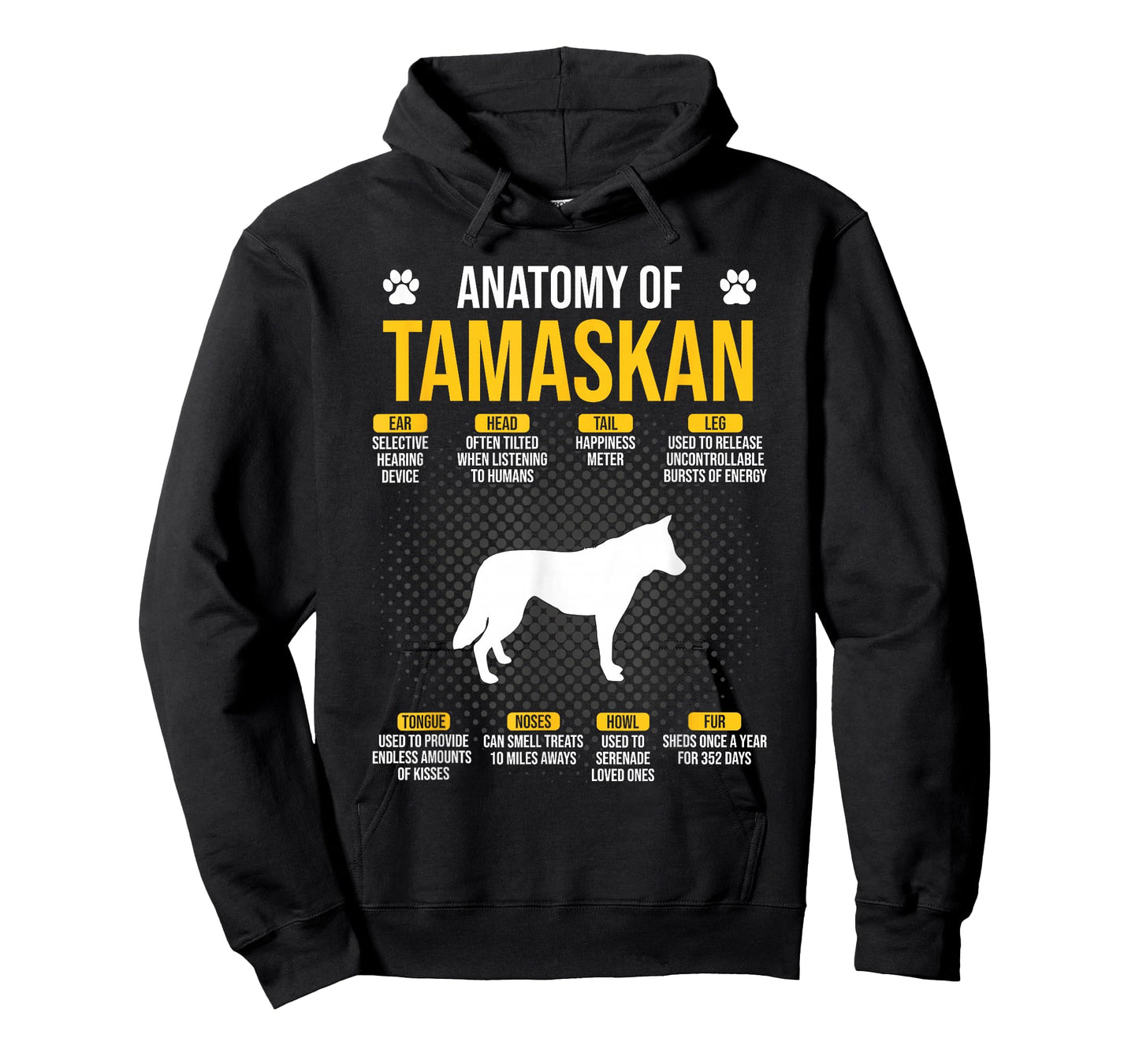 Anatomy Of Tamaskan Dog Lover T-Shirt