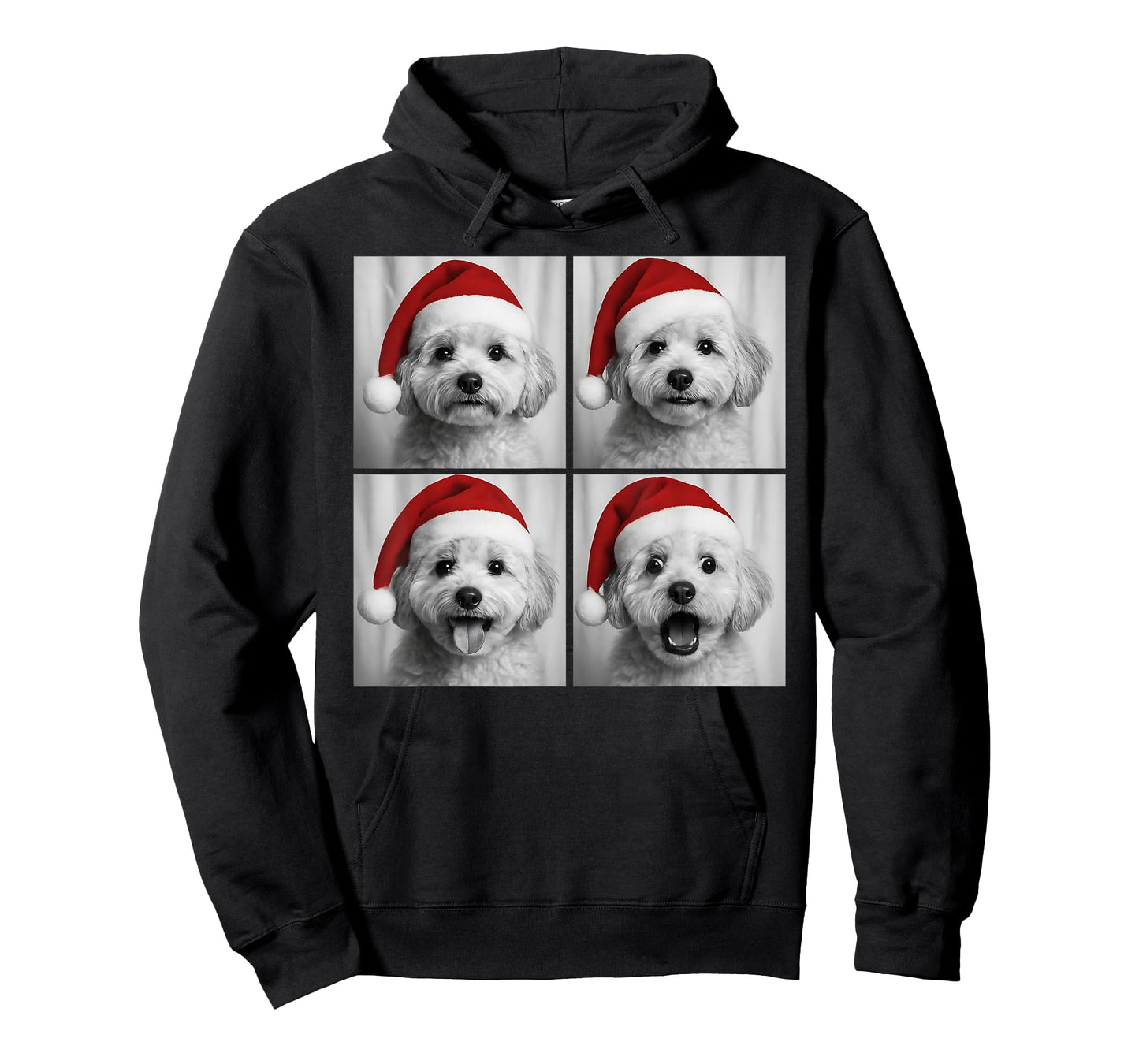 Funny Christmas Maltipoo Santa Doodle Dog Lover Photo Booth T-Shirt