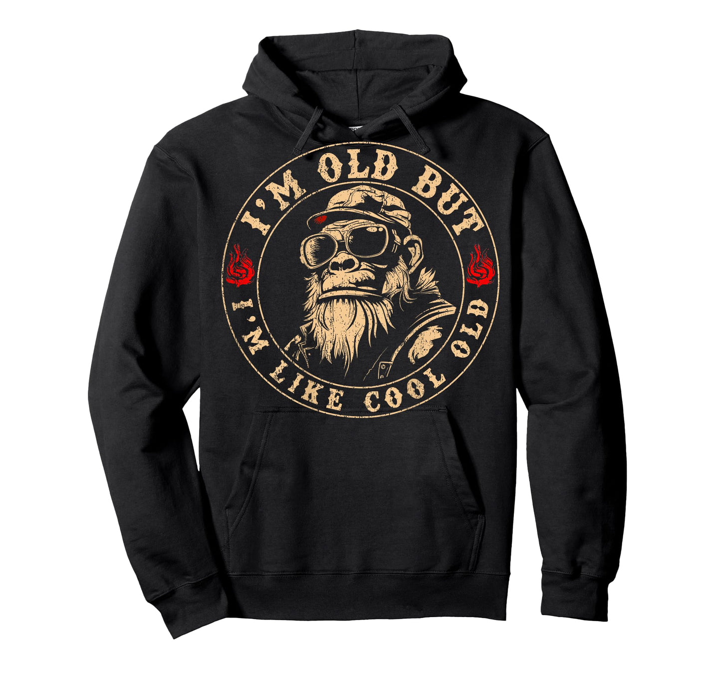 I'm Old But I'm Like Cool Old Funny Monkey (On Back) T-Shirt