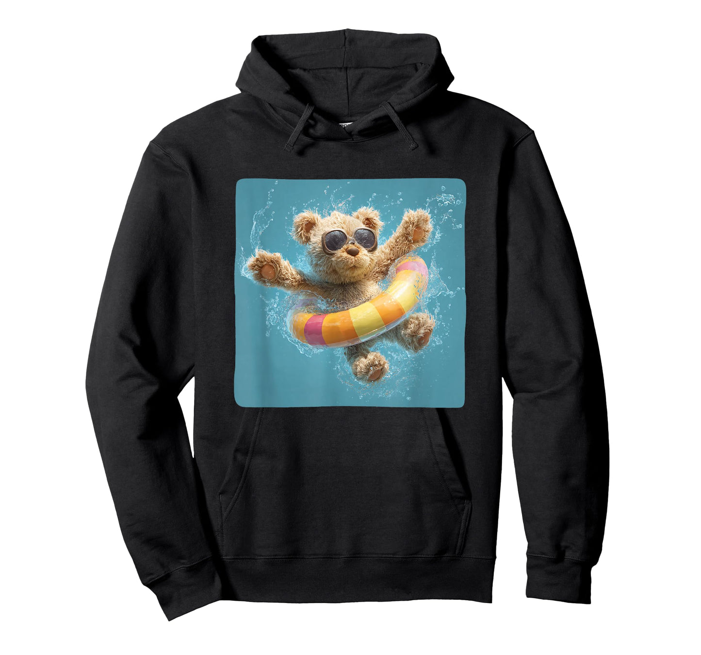 Swimming Teddy Bear with Pool Ring Look T-Shirt
