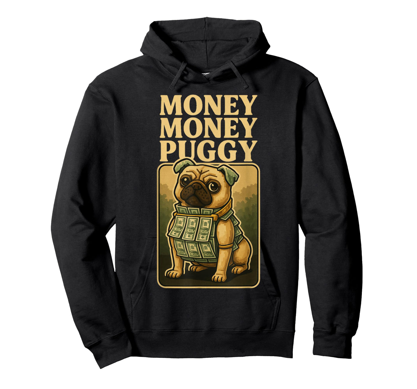 Money Money Puggy - Funny Dog Pug Brainrot Meme Teen Kids T-Shirt