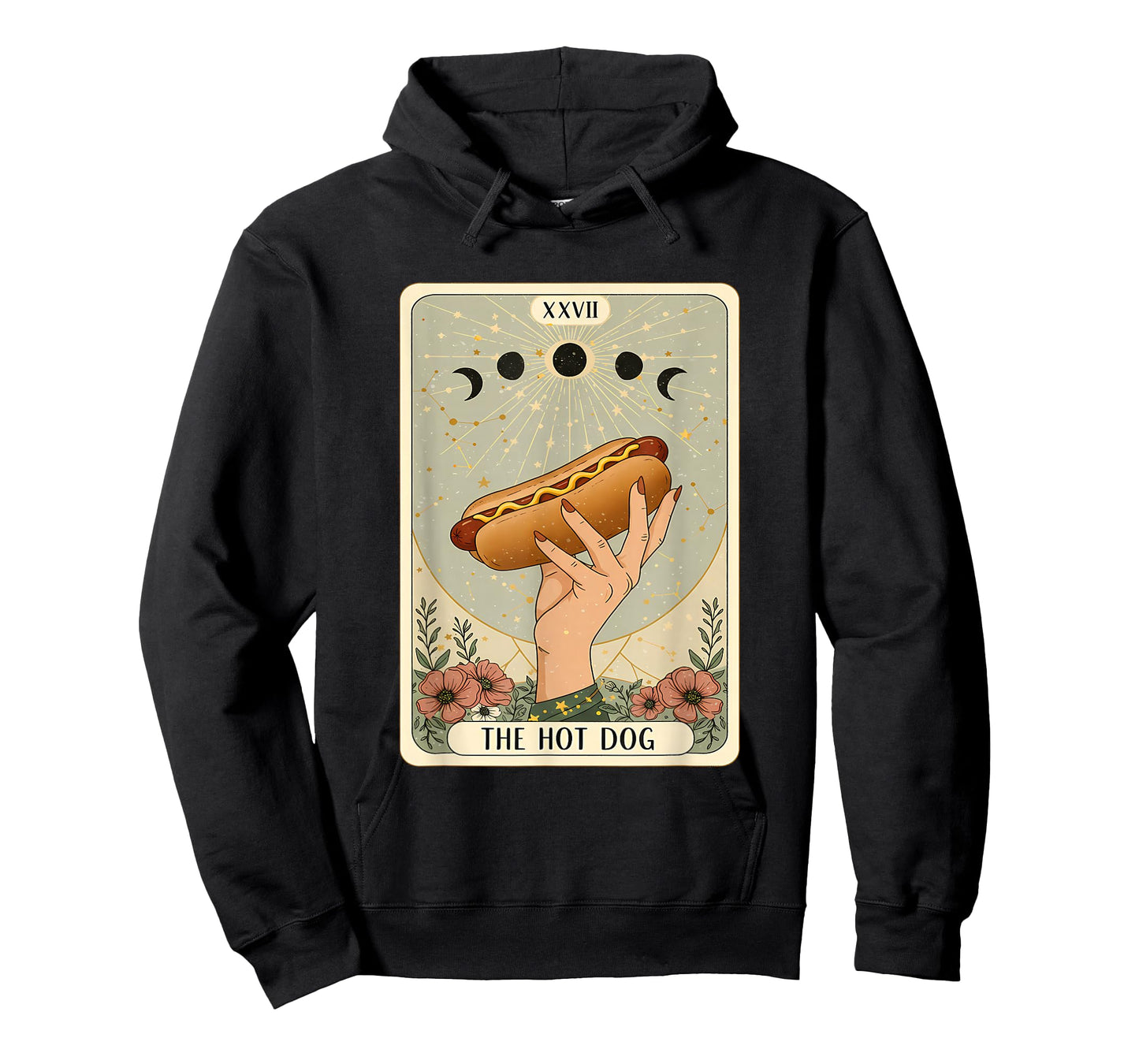 The Hot Dog Tarot Card Funny Mystic Food Humor Graphic T-Shirt