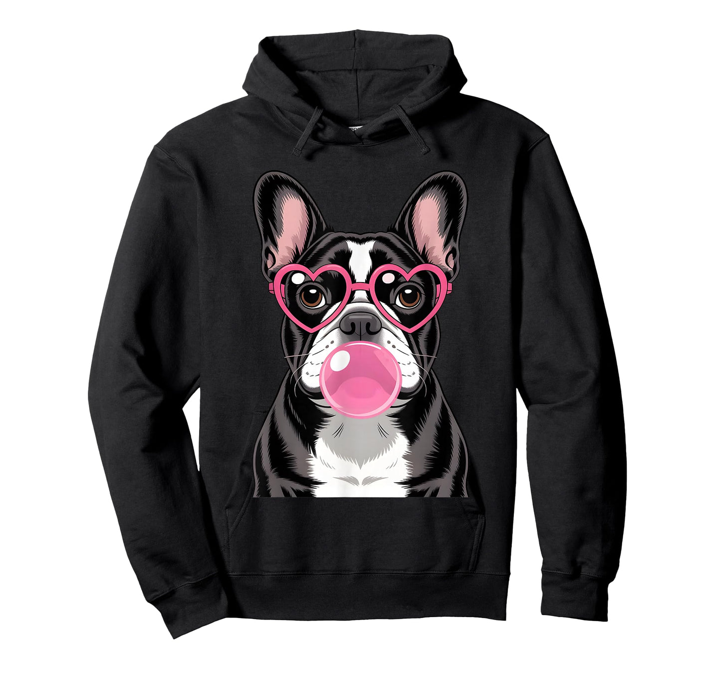 French Bulldog Bubblegum Tee Cute Pink Heart Dog Graphic T-Shirt