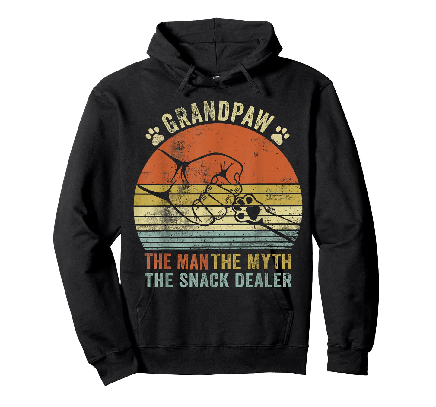 Grandpaw The Myth The Snack Dealer Fathers Day Dog Grandpa T-Shirt