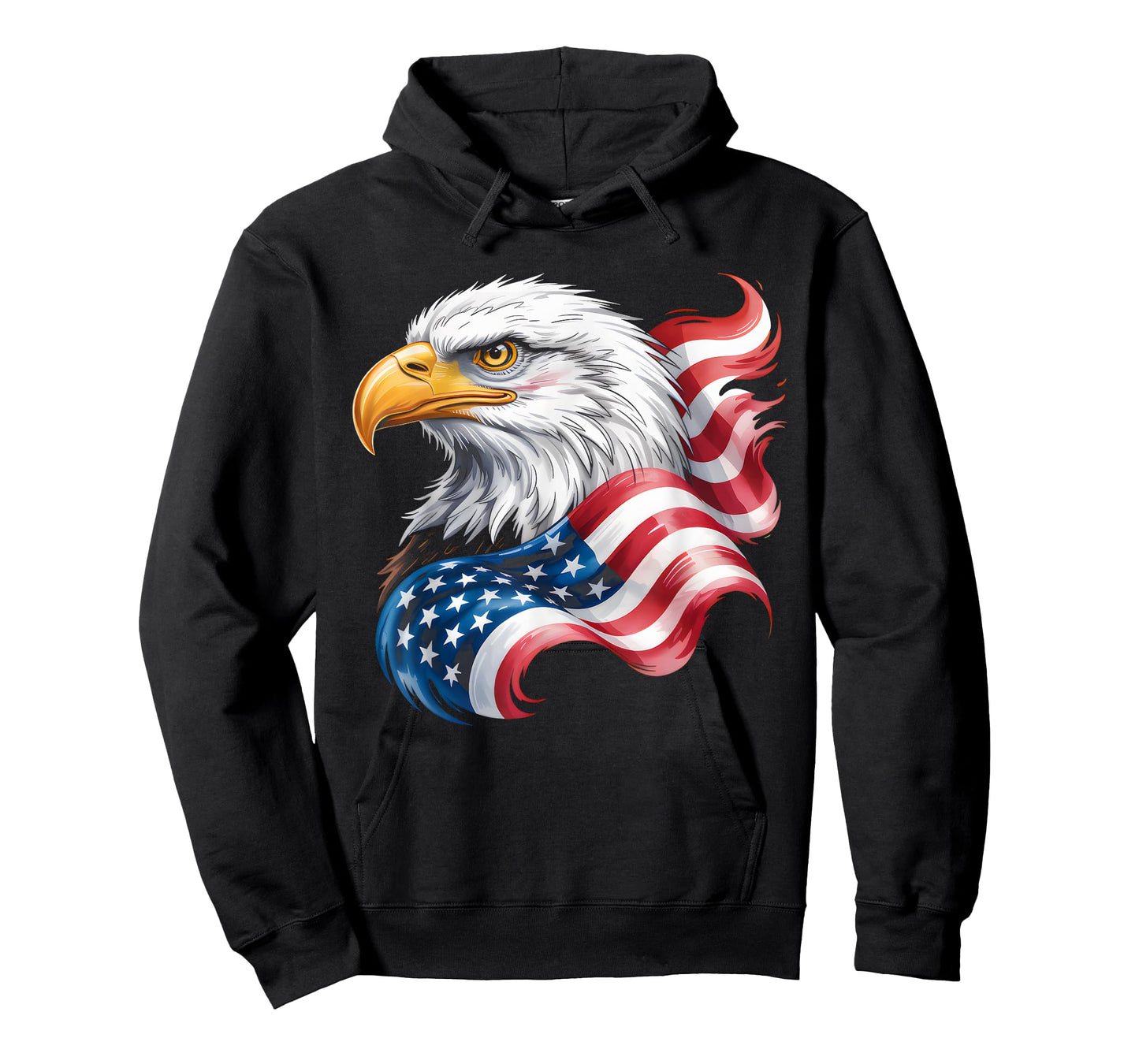4th of July USA Flag Bald Eagle Patriotic Pride Men Boys T-Shirt