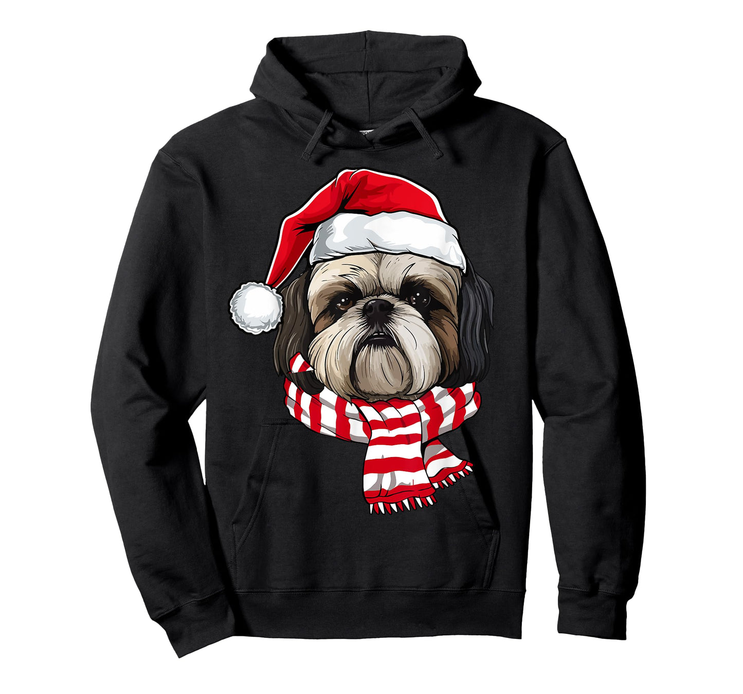 Santa Shih Tzu Christmas Dog Lover Men Women Kids T-Shirt