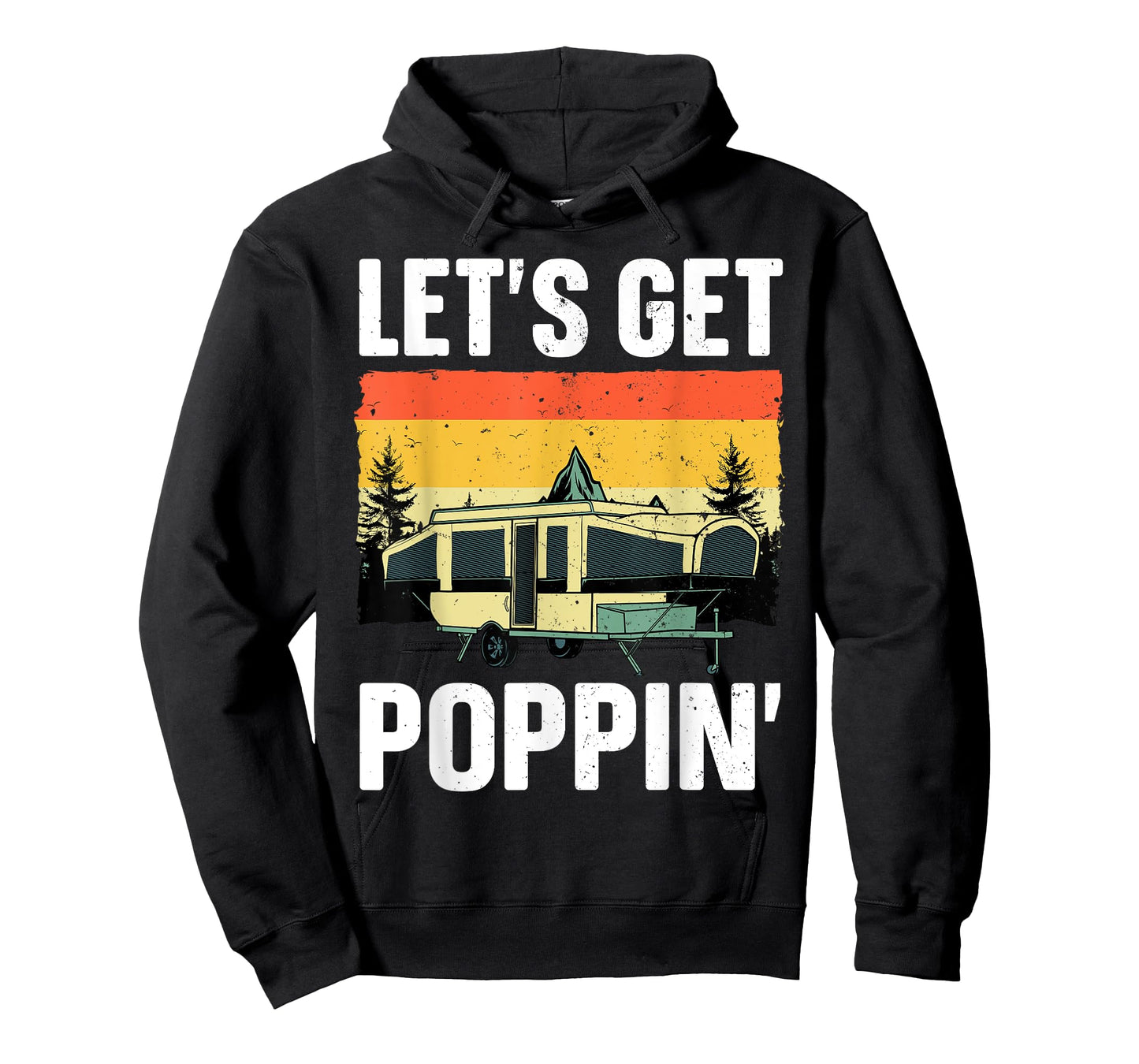 Funny Pop Up Camper Art For Men Women Pop Up Trailer Camping T-Shirt