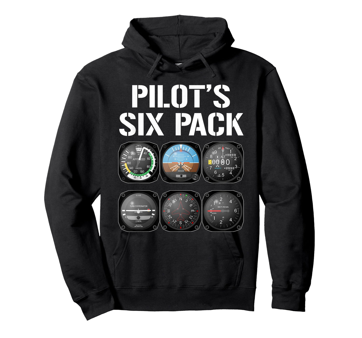 Pilot's Six Pack Funny Pilot Aviation Flying T-Shirt