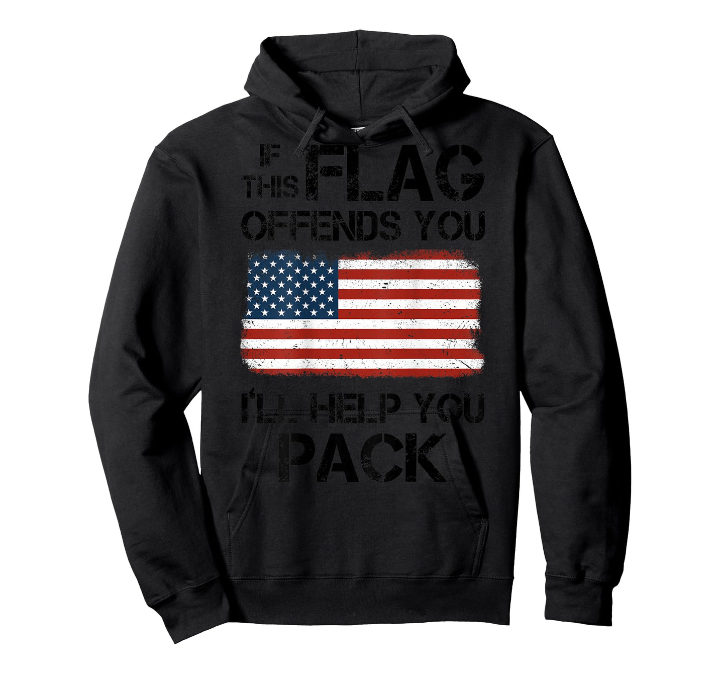 If This Flag Offends You I'll Help You Pack (on back) T-Shirt