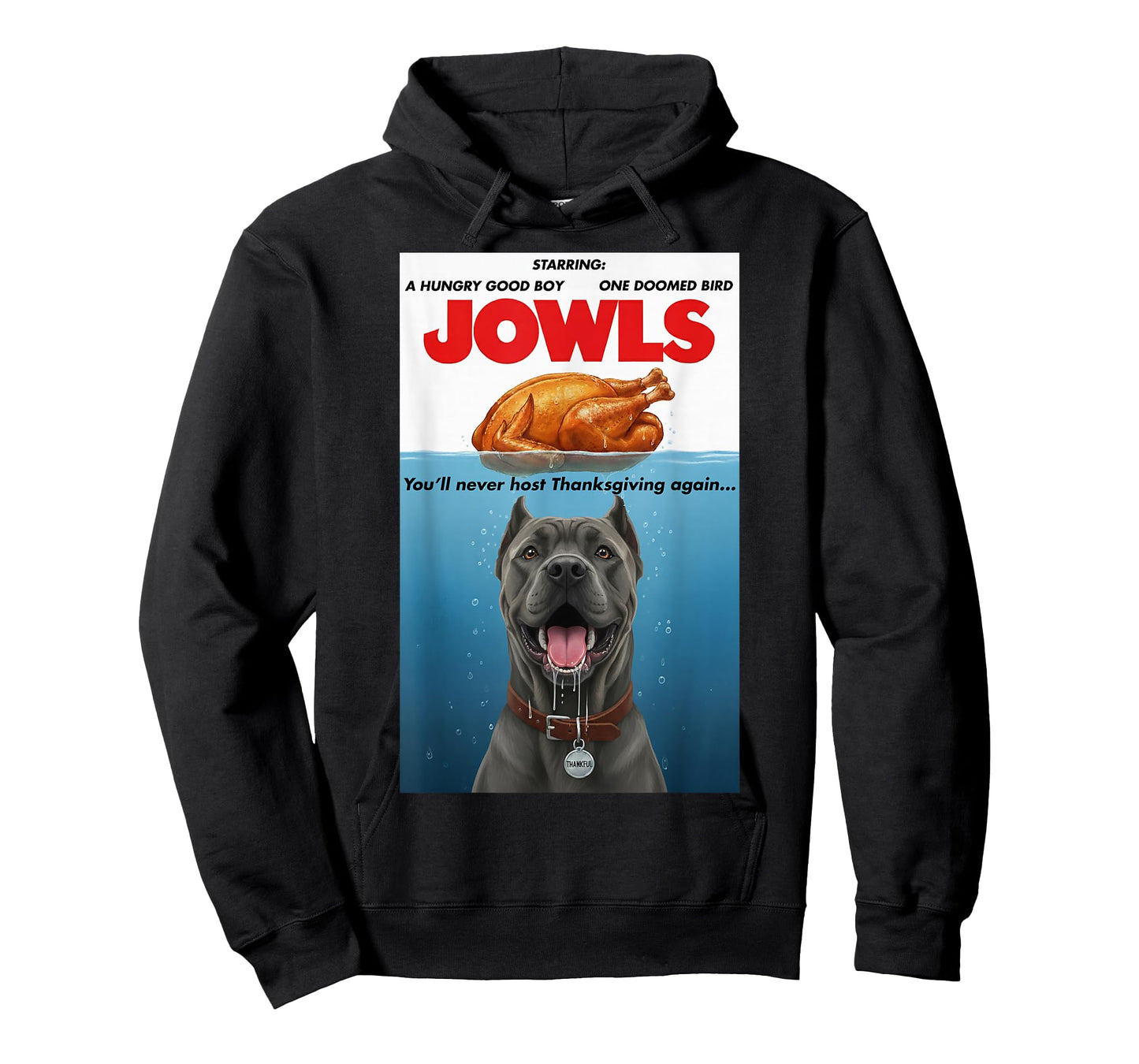 Funny Jowls Thanksgiving Cane Corso and Turkey T-Shirt