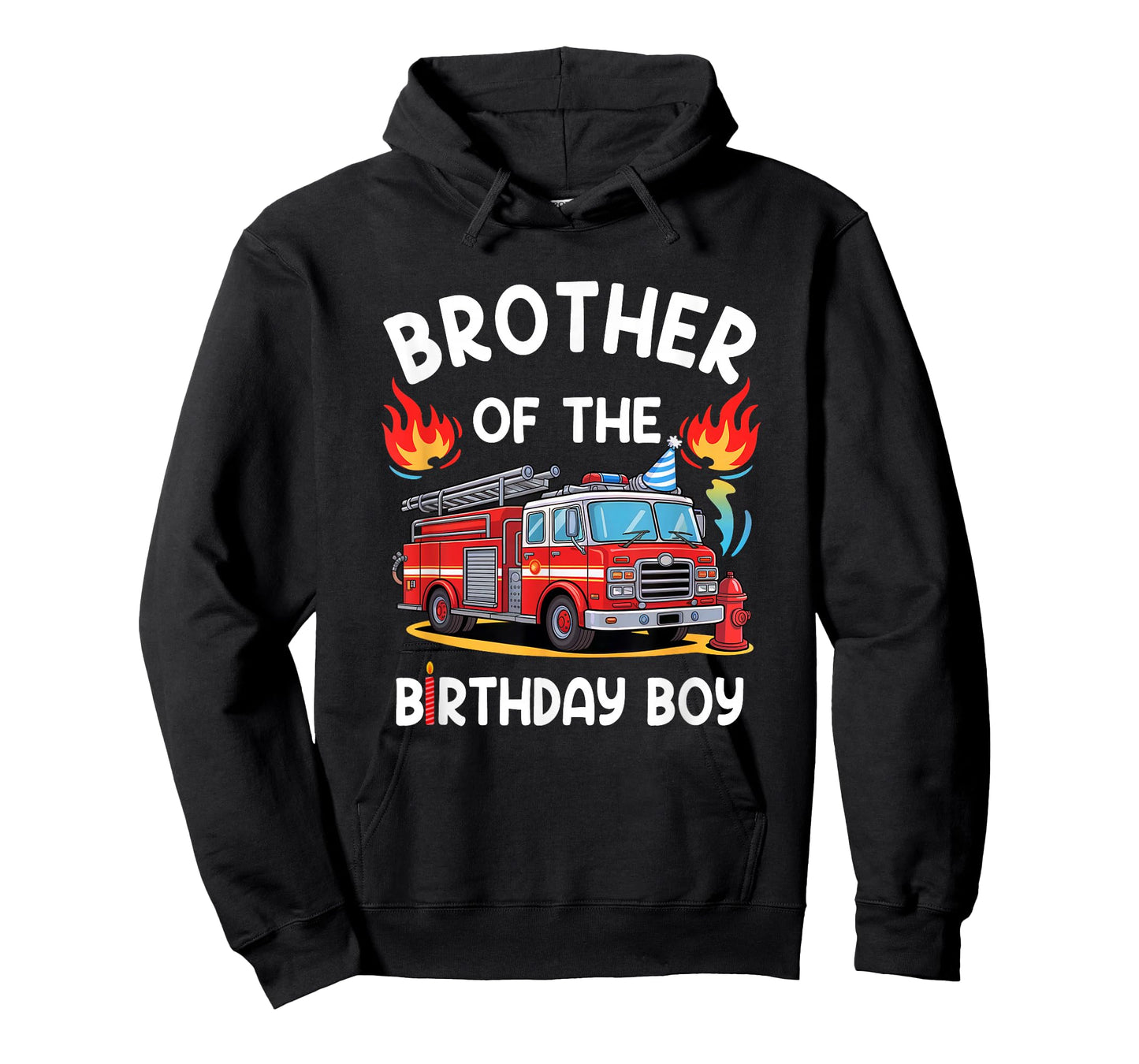 Brother Of The Birthday Boy Fire Truck Firefighter 1St Party T-Shirt