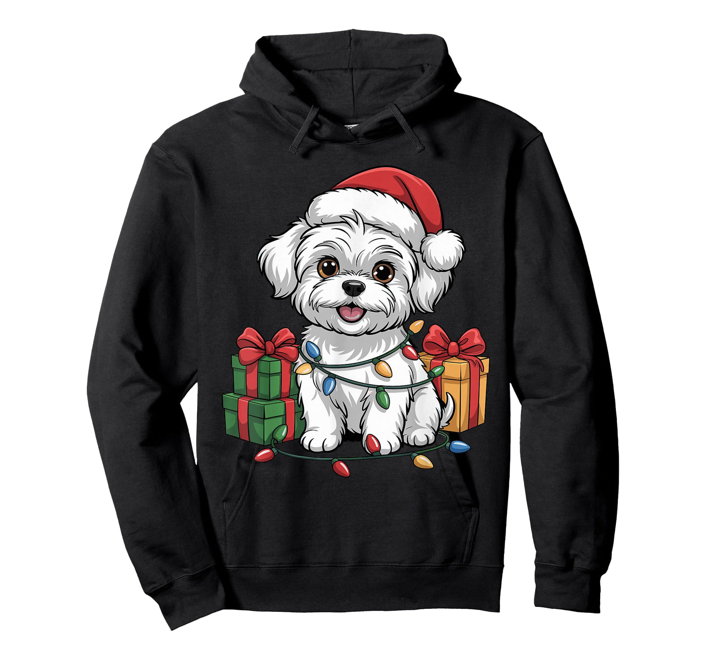 Cute Maltese Christmas Xmas Design Funny Dog Lover Holiday T-Shirt