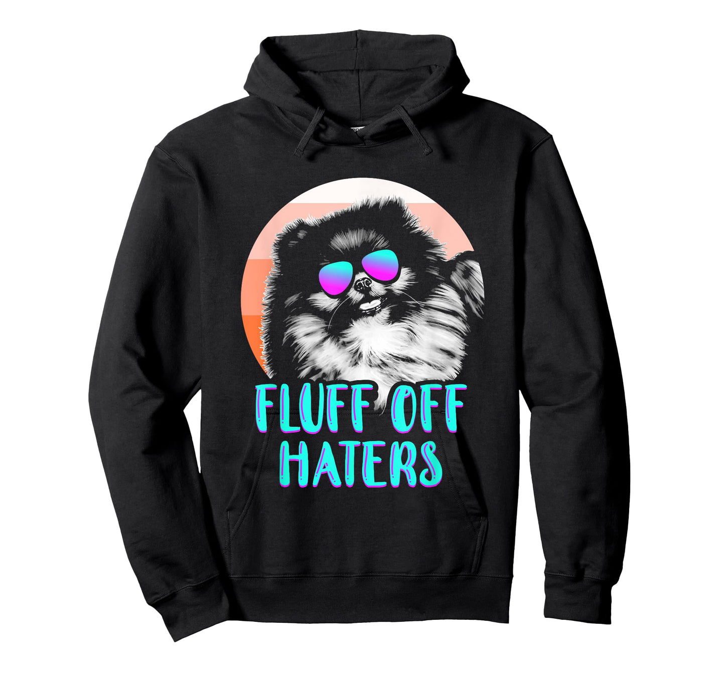 Funny Pomeranian Face Sunglasses No Fluffs Given Dog Lover Men Women Girls Kids T-Shirt