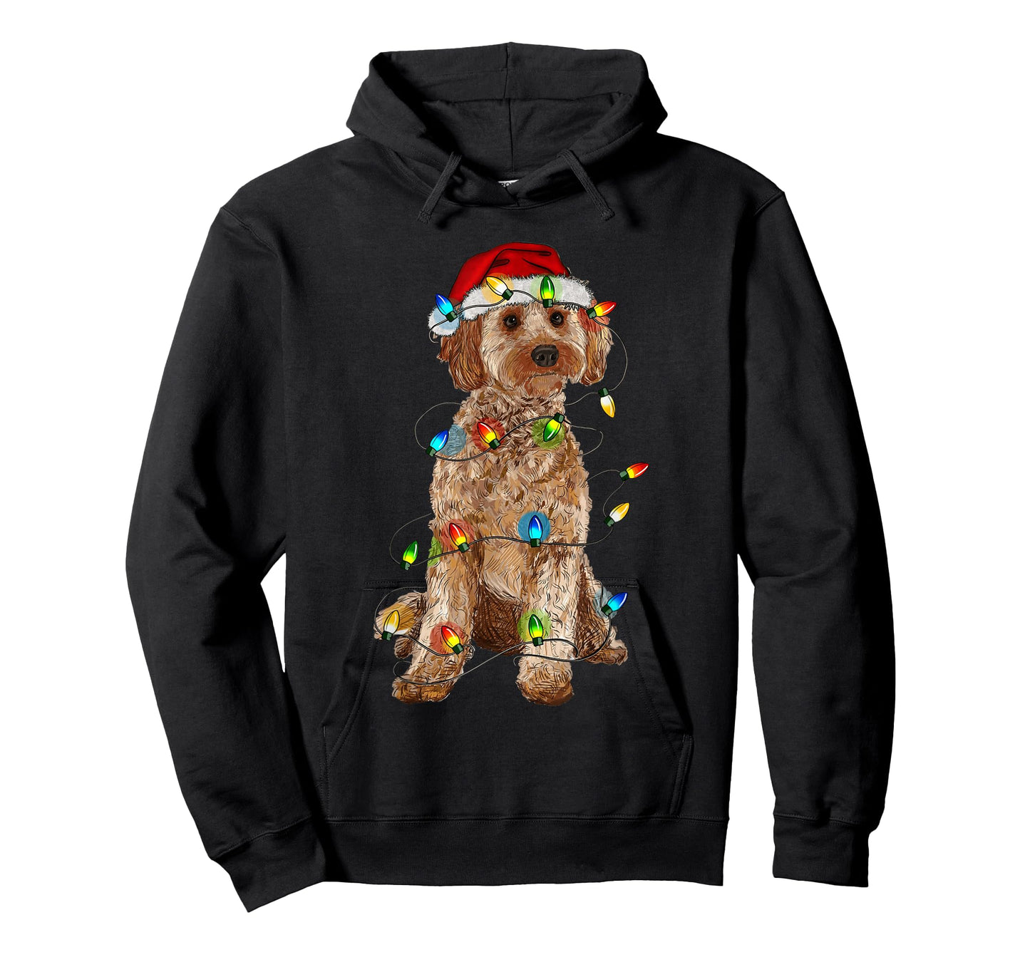 Cockapoo Christmas Tree Light Pajama Dog Lover Xmas Funny T-Shirt