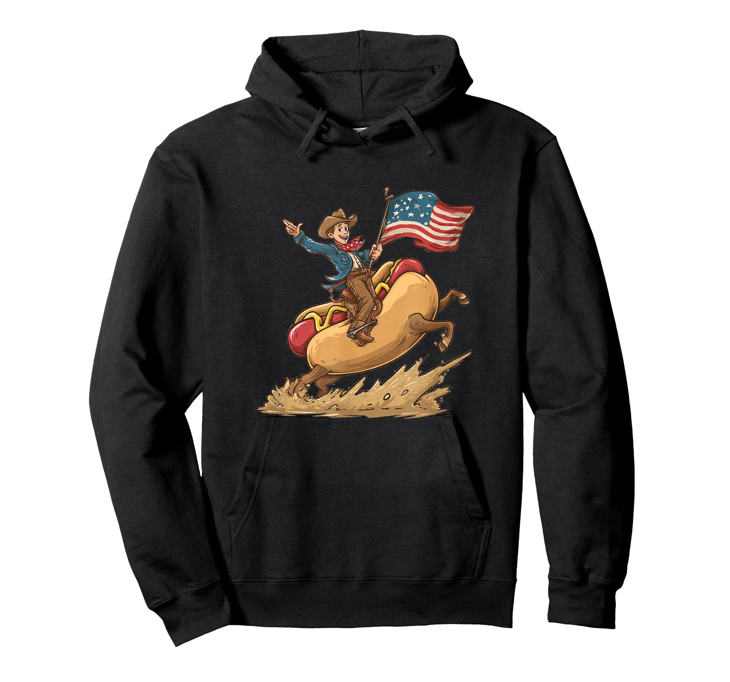 Crazy Rodeo Hotdog Look for Cowboy and Weenie Lovers T-Shirt
