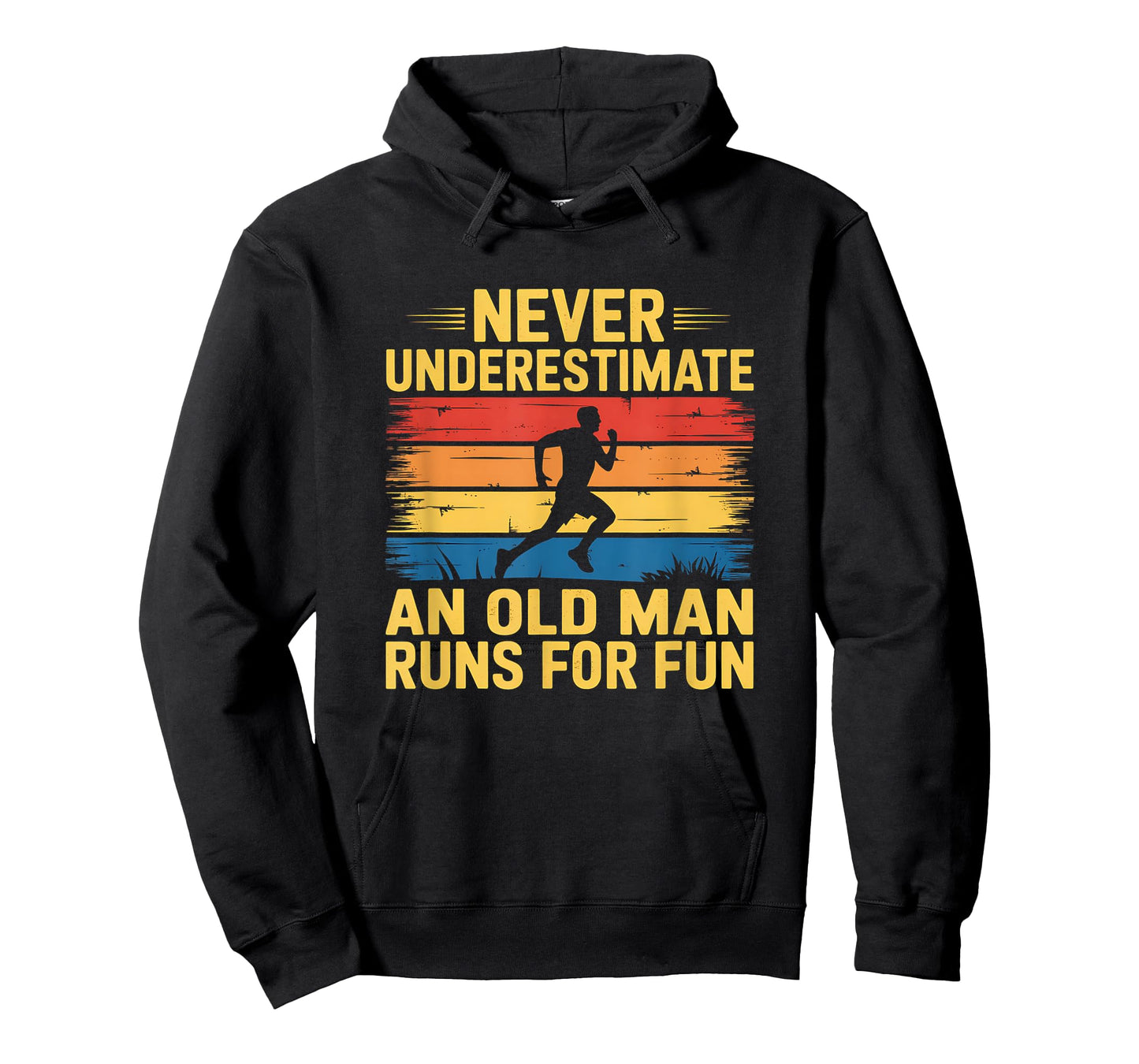 Never Underestimate An Old Man Who Runs For Fun Vintage T-Shirt