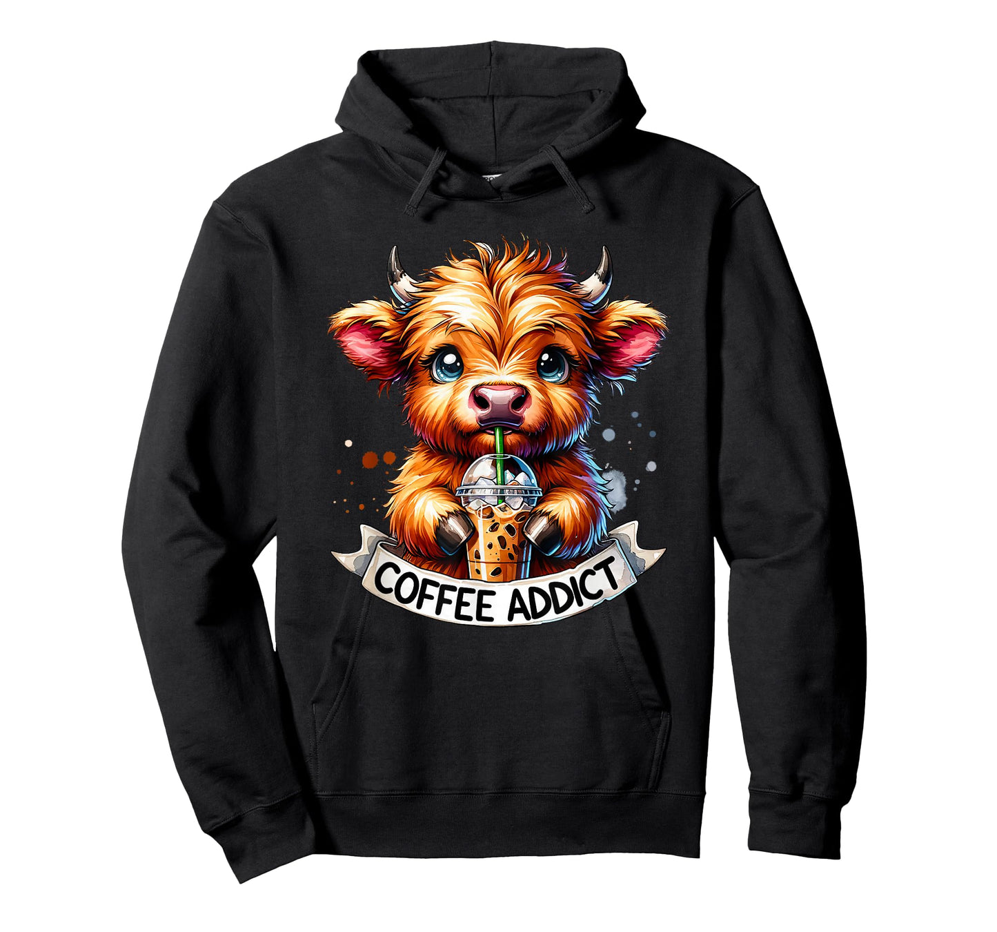 cute highland cow coffee addict T-Shirt
