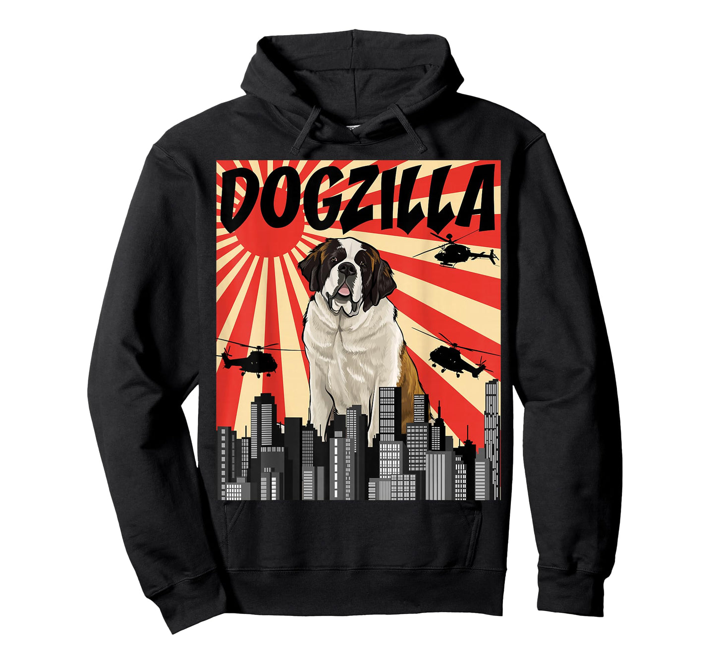 Funny Retro Japanese Dogzilla St. Bernard T-Shirt