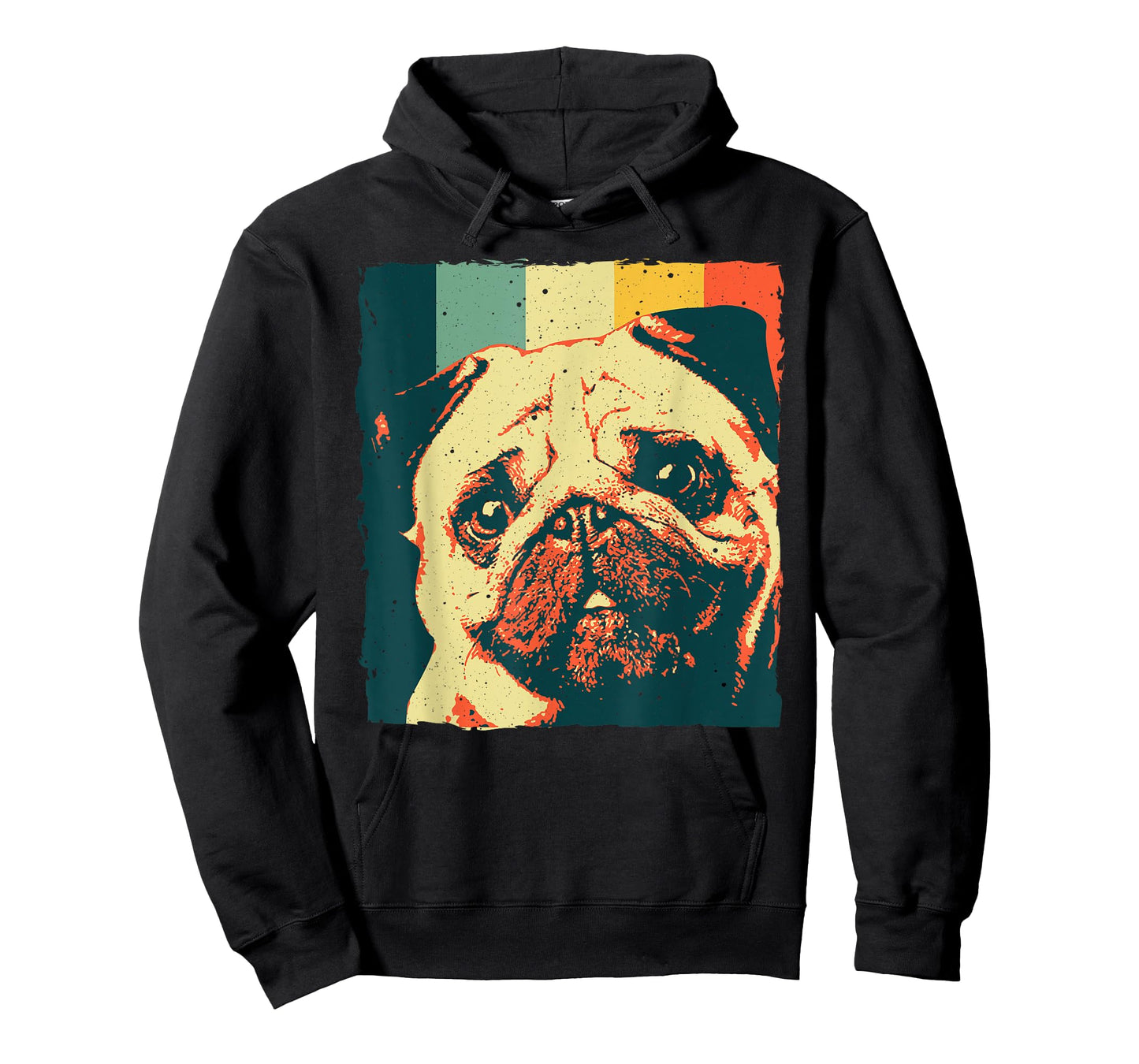 Cool Pug For Men Women Black Pug Dog Lovers Vintage 80s 90s T-Shirt