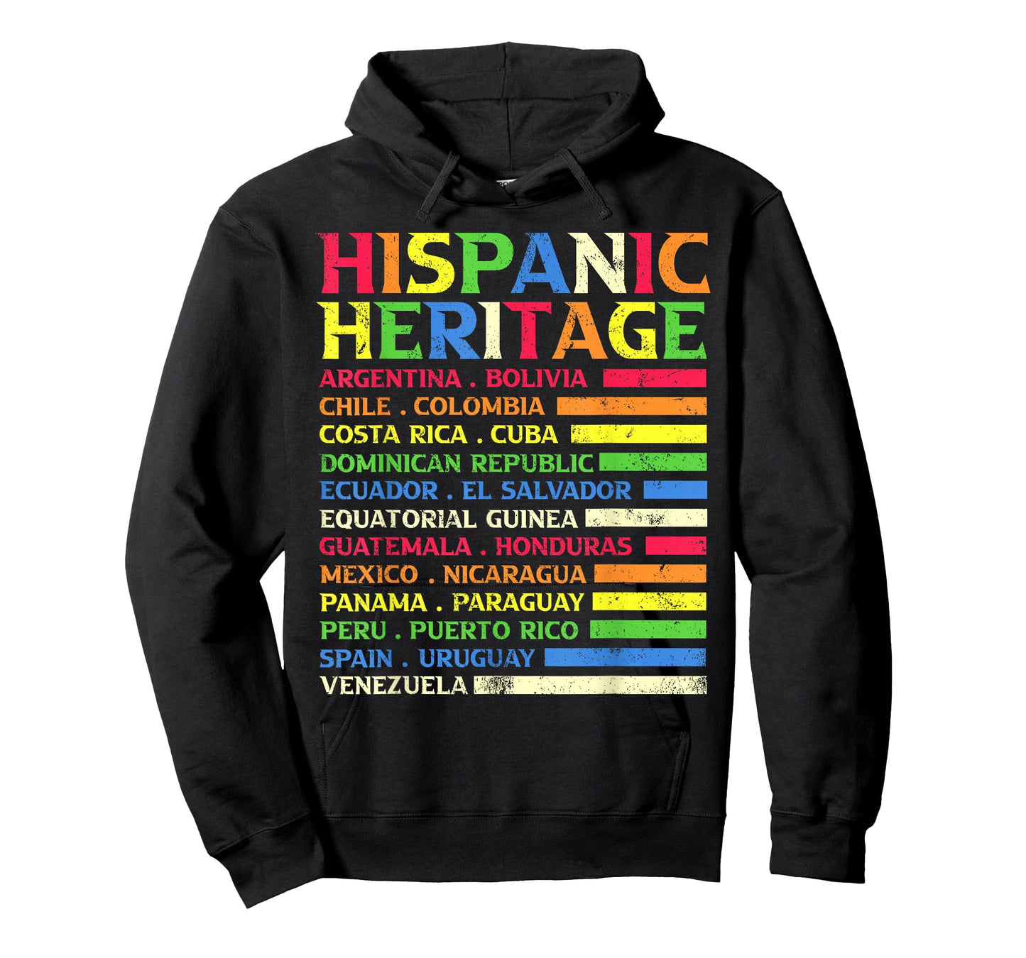 National Latino Countries Flag Hispanic Heritage Month 2024 T-Shirt