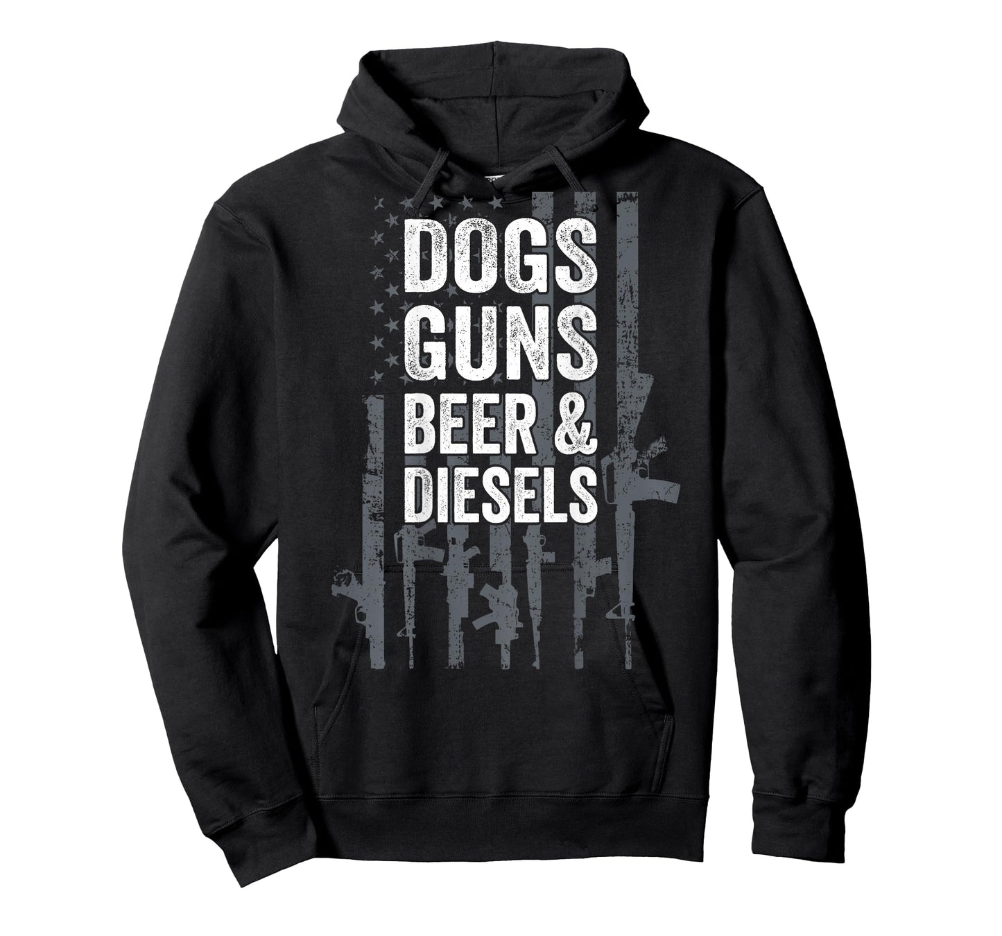DOGS GUNS BEER & DIESELS - Diesel Truck Mechanic - ON BACK T-Shirt
