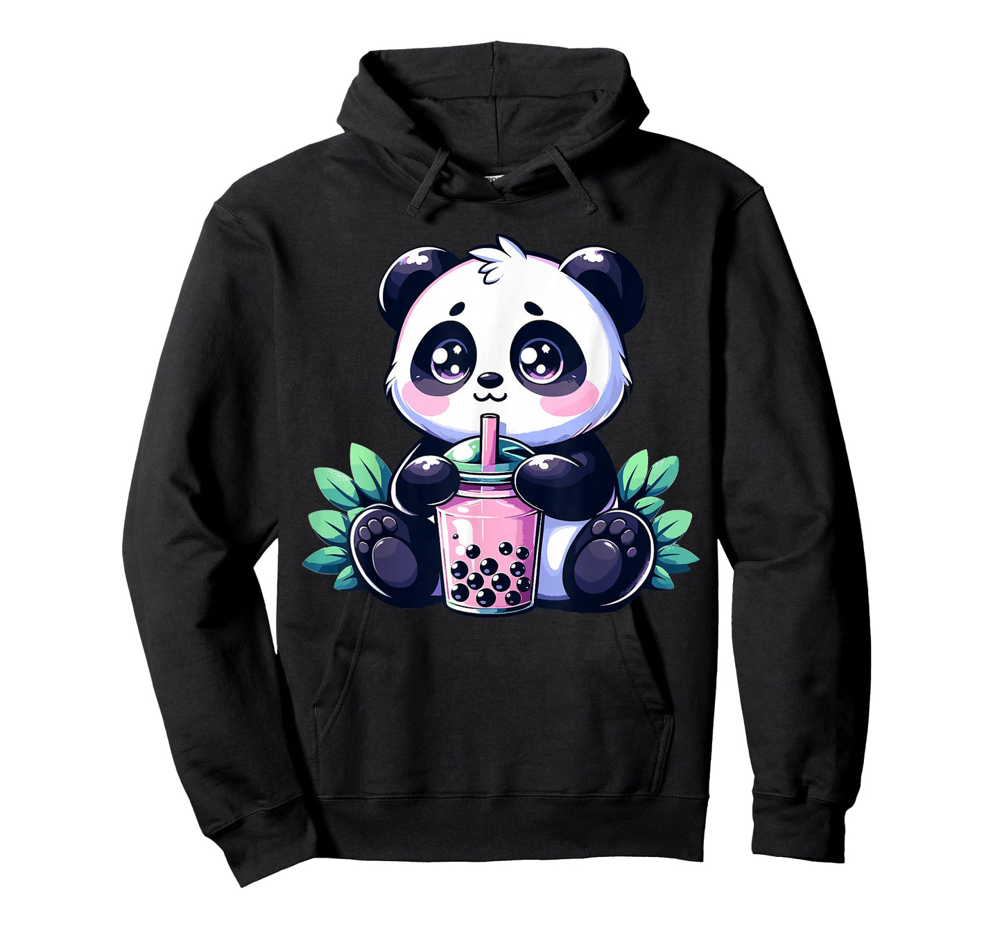 Kawaii Cute Anime Panda Drinking Bubble Tea Boba Tea Panda T-Shirt