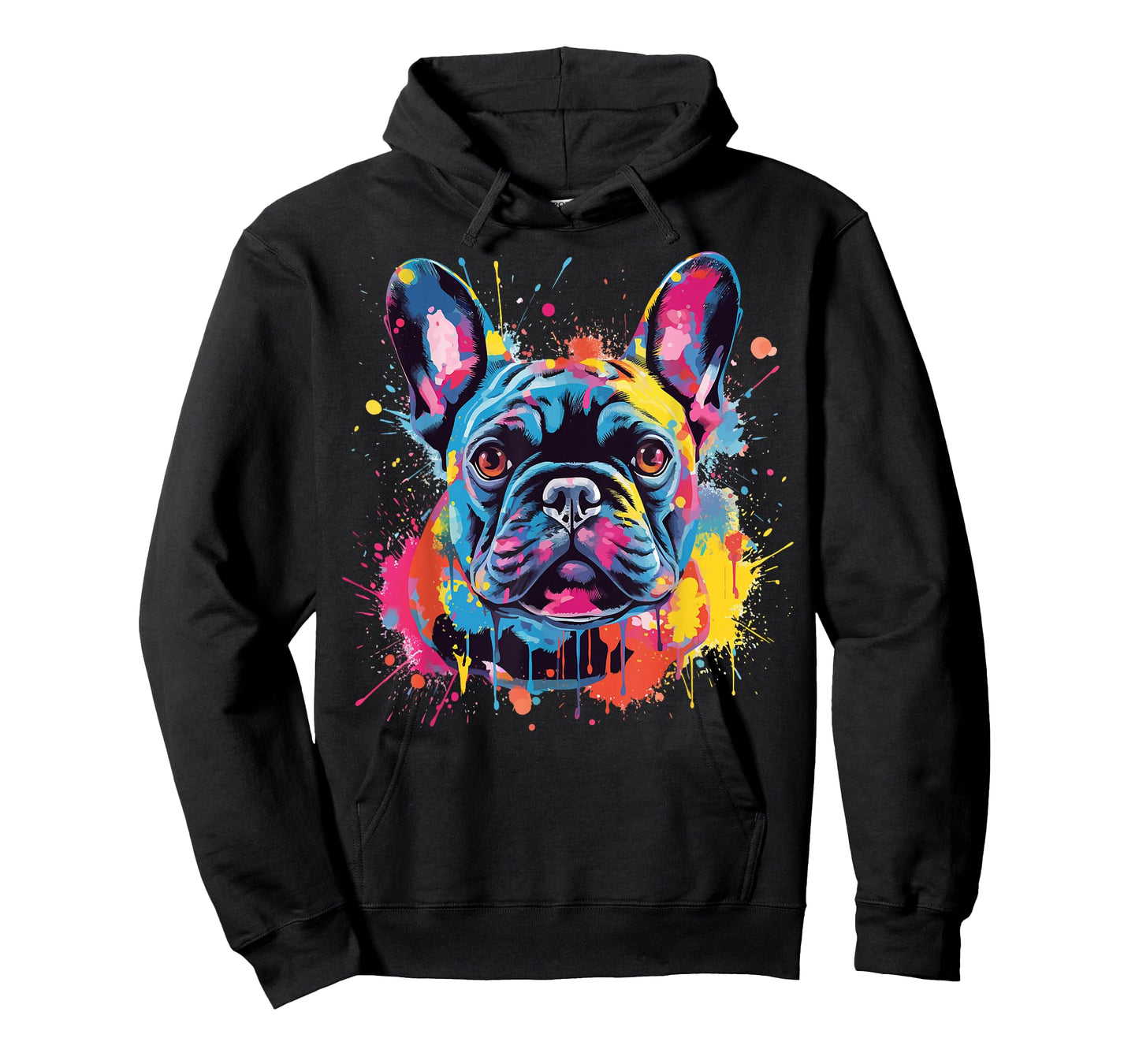 Colorful French Bulldog Dog Splash Art T-Shirt