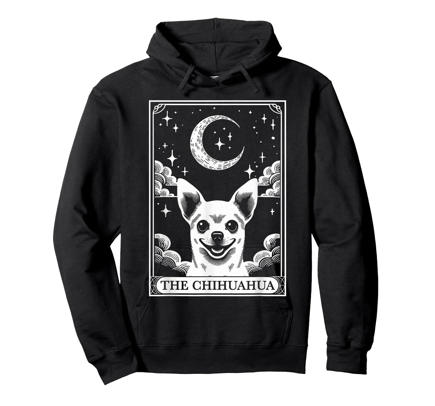 Tarot Card Vintage Crescent Moon Chihuahua Dog Mom T-Shirt