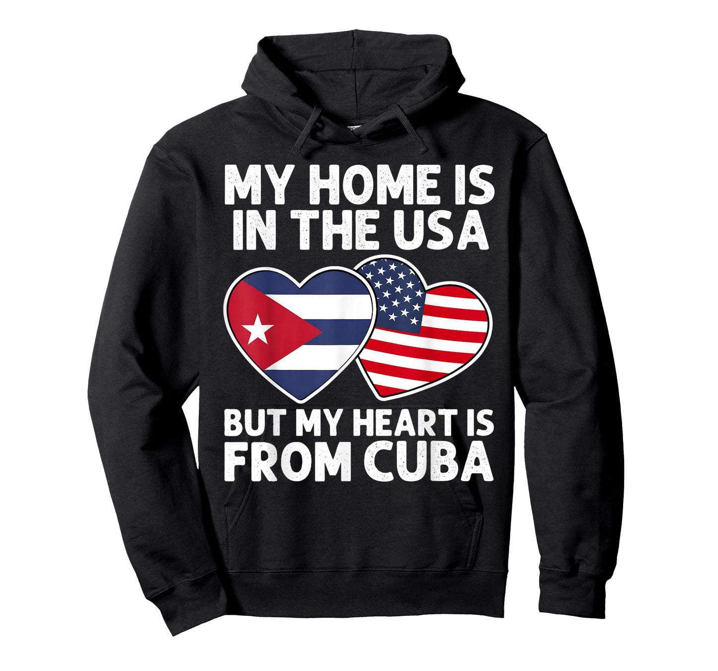 My Home USA My Heart Cuba Cuban American Pride Flag T-Shirt