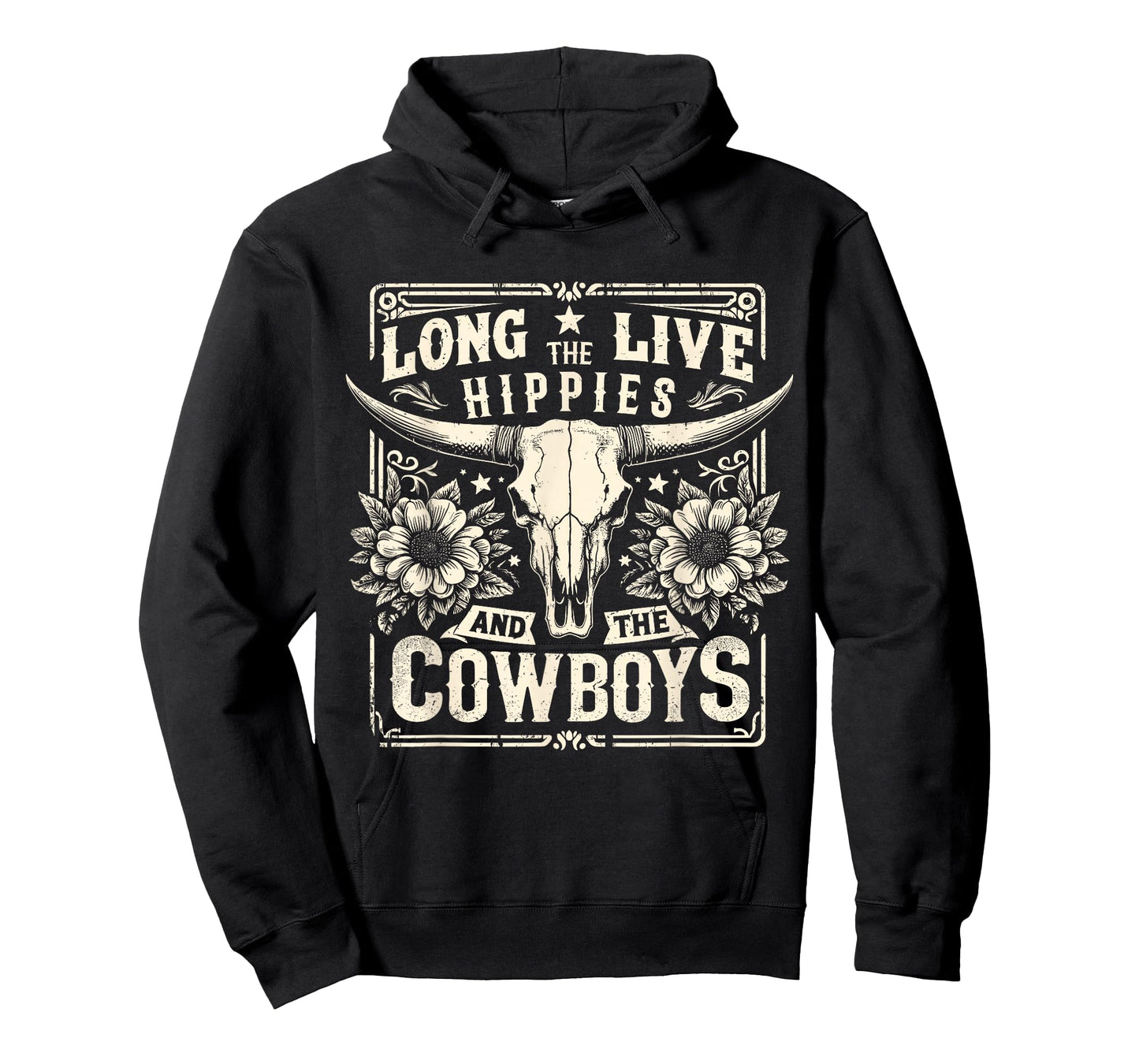 Long Live The Hippies And The Cowboys Country T-Shirt