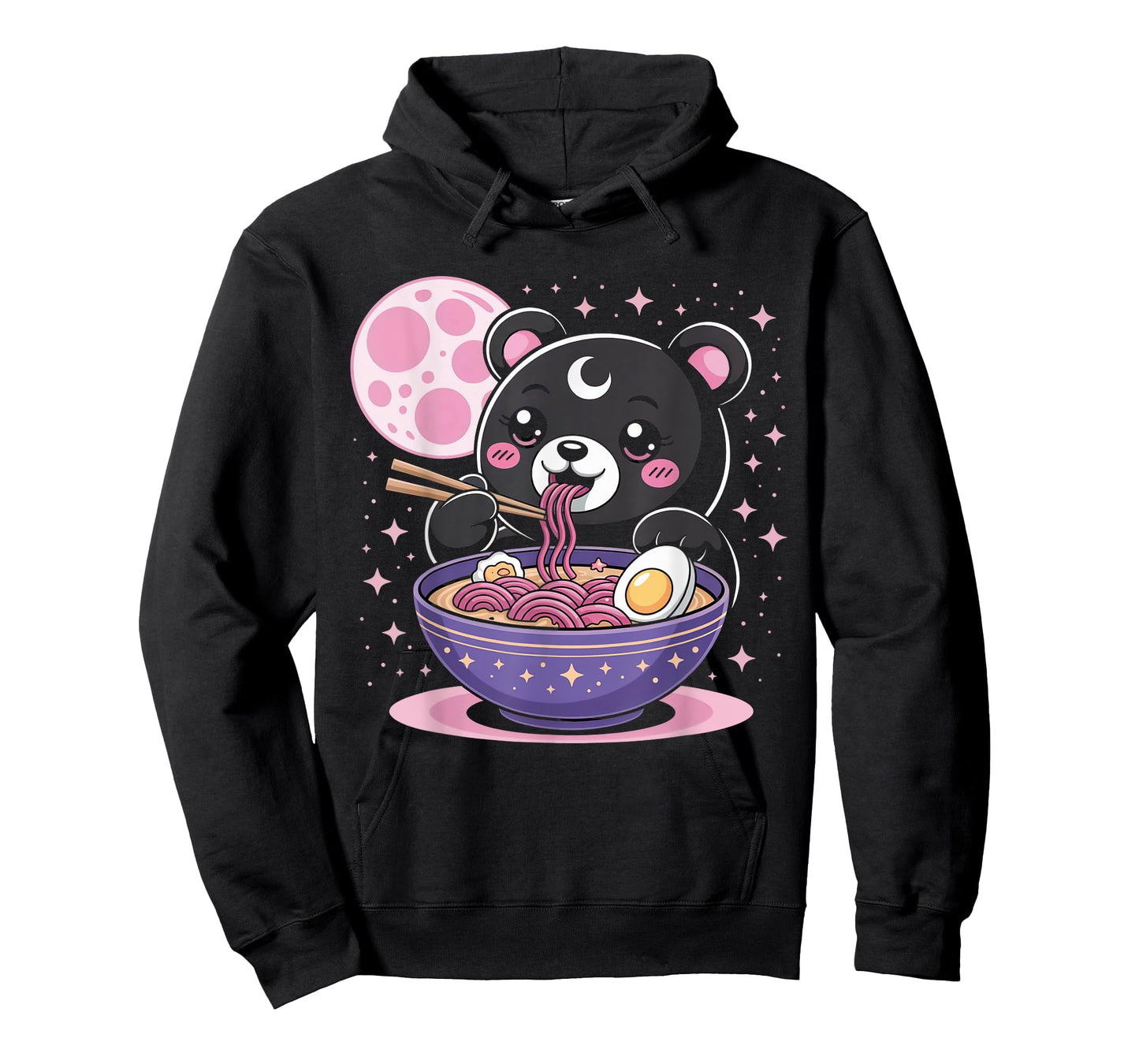Pastel Goth Clothing Bear Eating Ramen Goth Girl Clothes T-Shirt