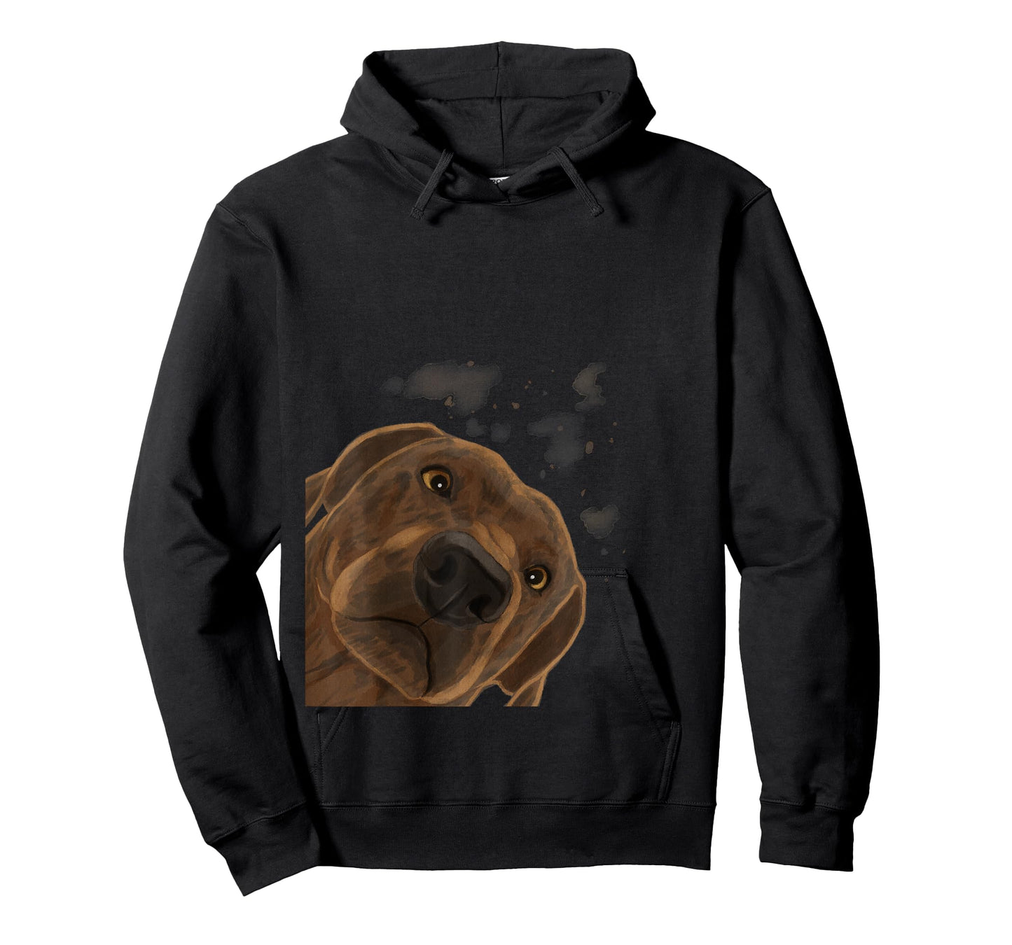Plott Hound Geschenke Funny Curious Dog T-Shirt - Women's Black Cartoon Dog Pattern Casual Humorous Modern T-Shirt - Small