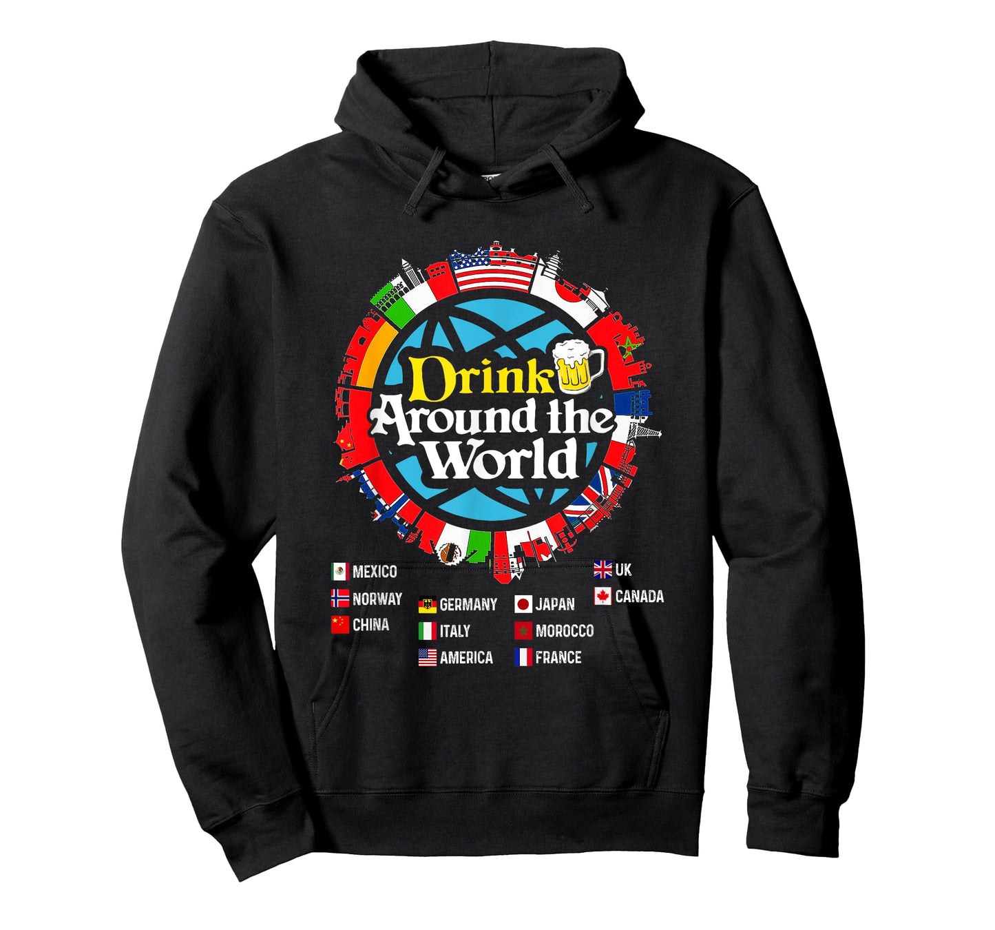 Funny Drinkers Quote Adults Vacations Drinking Countries T-Shirt