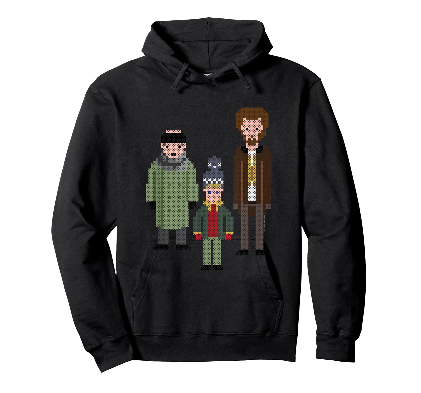 20th Century Studios Home Alone Kevin and the Wet Bandits Cross-Stitch Pattern Unisex T-Shirt, Blue, Small