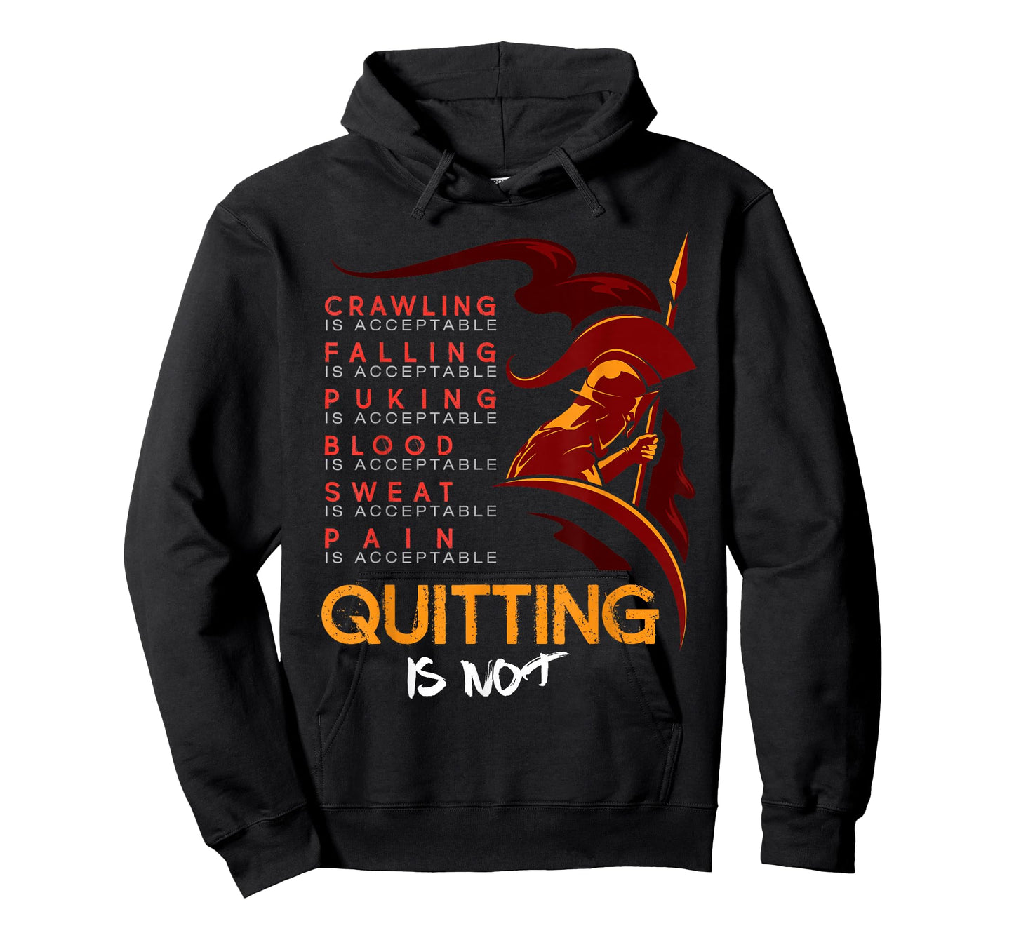 Quitting is not acceptable Spartan and Mud Race T-Shirt