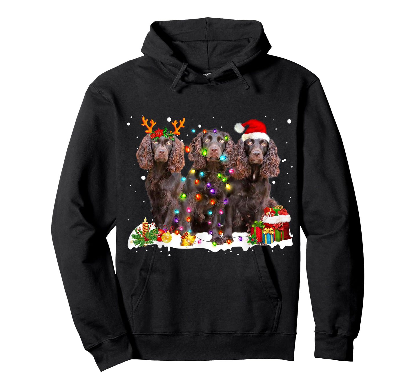 Santa Boykin Spaniel Dog Gorgeous Reindeer Christmas Pajama T-Shirt