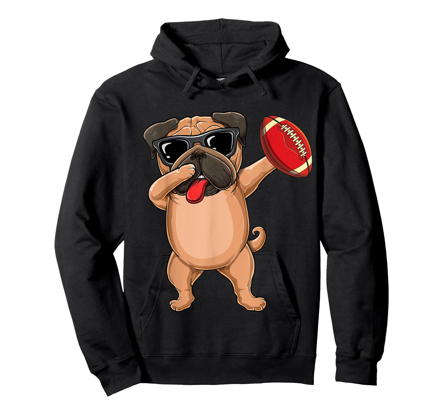 Dabbing Cute football sunglasses Pug dog- Pet lover & dab T-Shirt