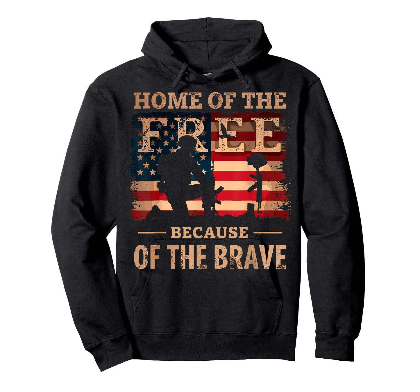 Home of a Free Because of The Brave US Flag Patriotic Proud T-Shirt