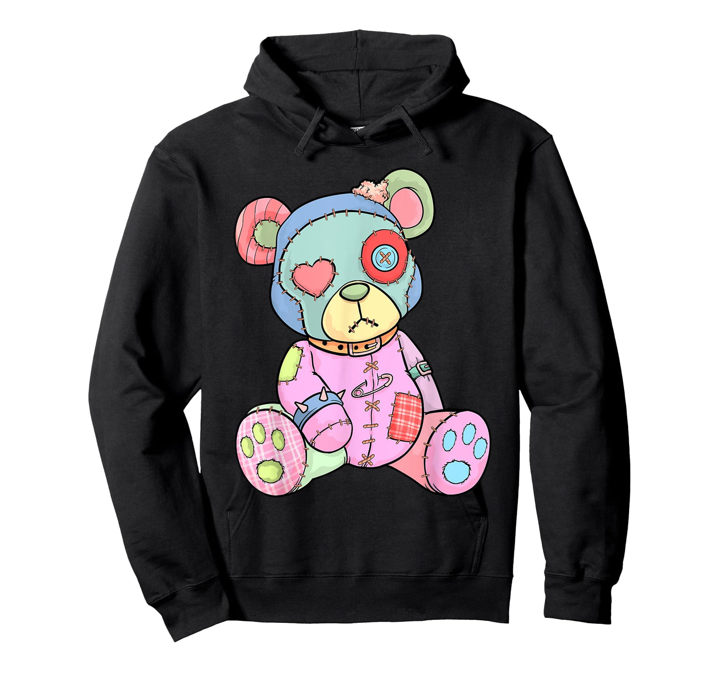 Pastel Goth Teddy Bear Japanese Anime Kawaii Menhera T-Shirt Small