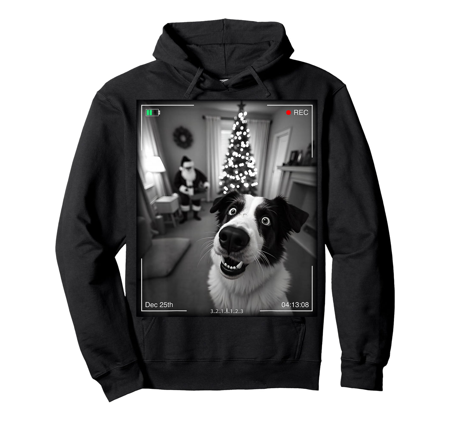 Australian Shepherd Catches Santa On Camera Xmas T-Shirt