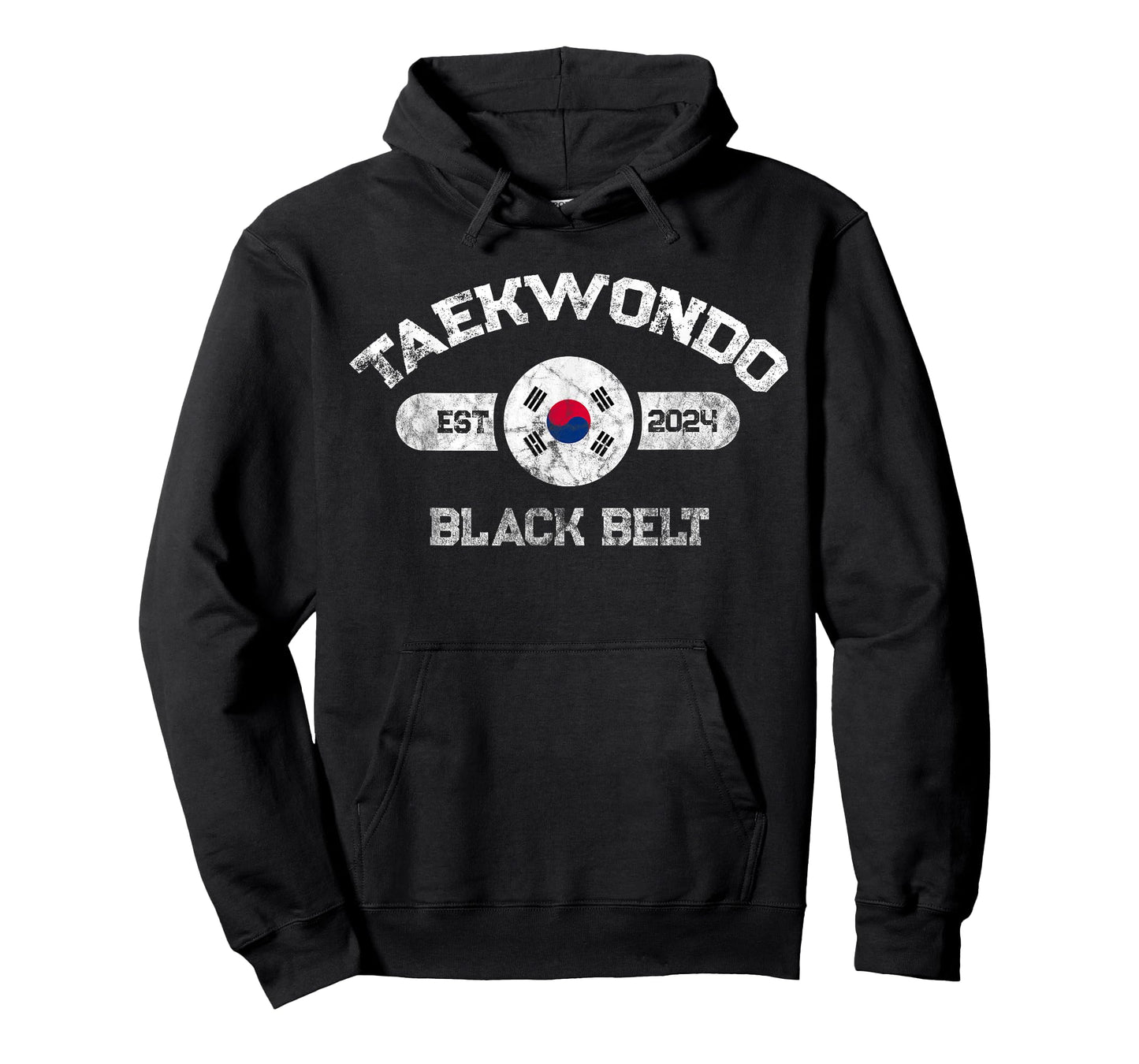 2024 Taekwondo Black Belt Achievement Korean Flag Design T-Shirt