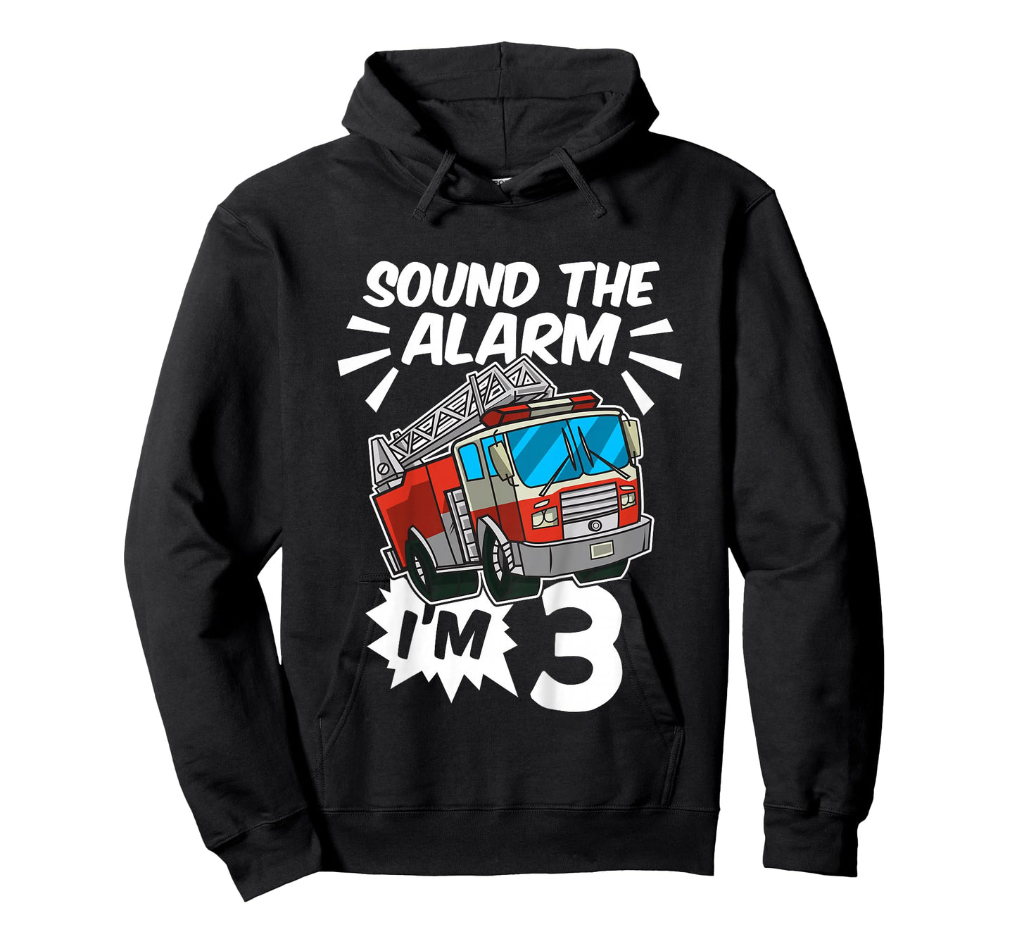 Kids Firefighter I'm 3 Birthday Fire Truck 3rd Birthday T-Shirt