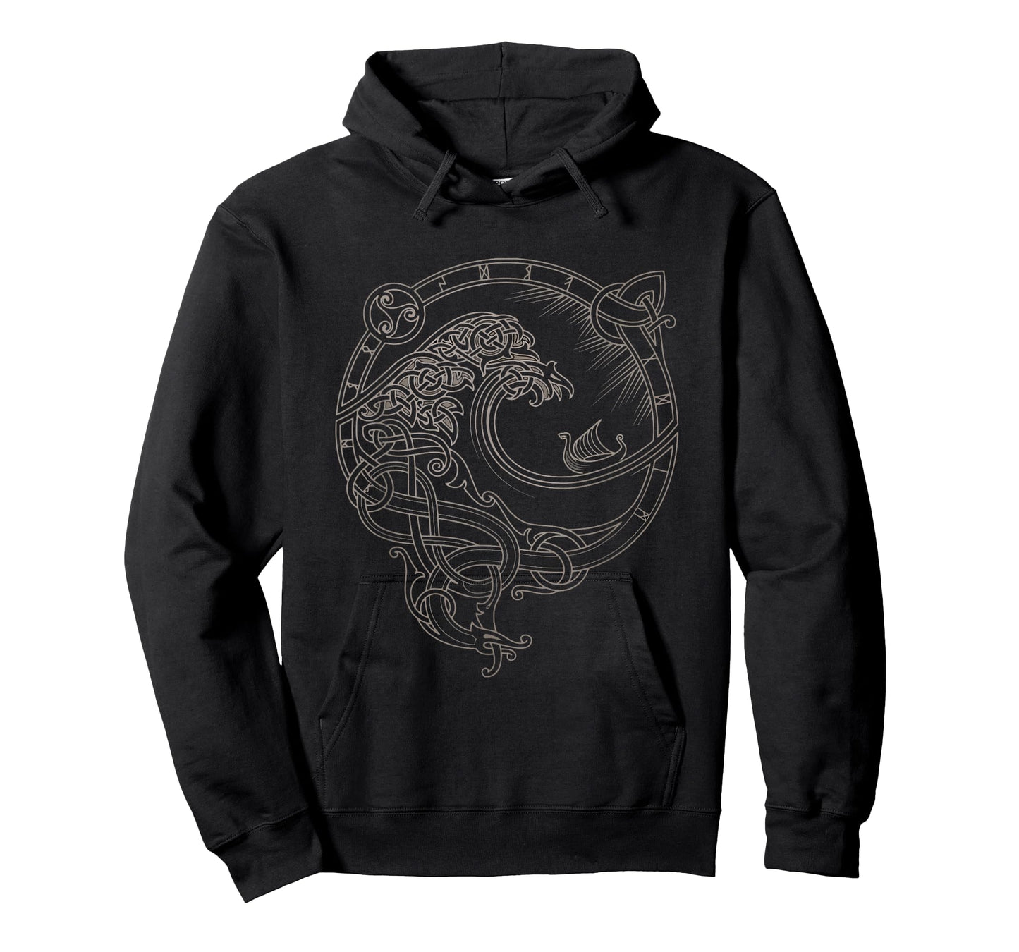 Vintage-Vikings celtic mythology dragon boat wave runes T-Shirt