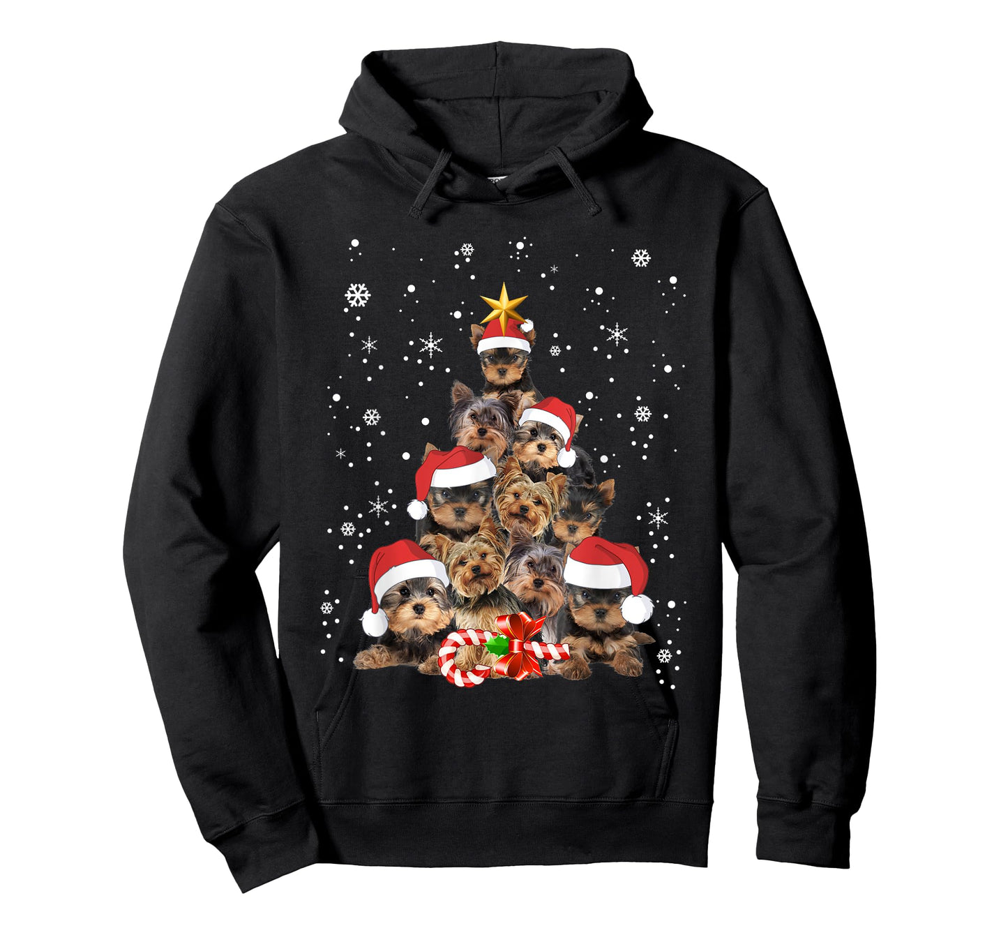 Yorkie Dogs Tree Christmas Sweater Xmas Pet Animal Dog Lover T-Shirt