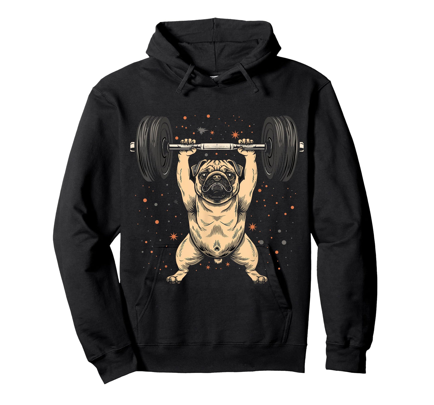 Pug Weightlifting Funny Deadlift Men Fitness Gym Workout T-Shirt