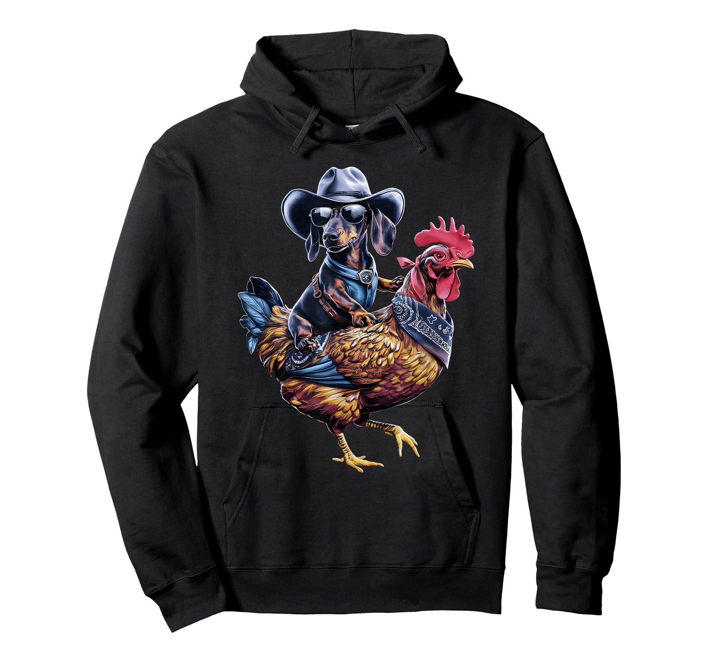 Dachshund Wiener cowboy riding a Chicken for dog lovers T-Shirt