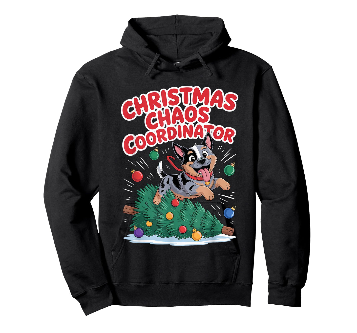 Christmas Chaos Coordinator Funny Australian Cattle Dog T-Shirt
