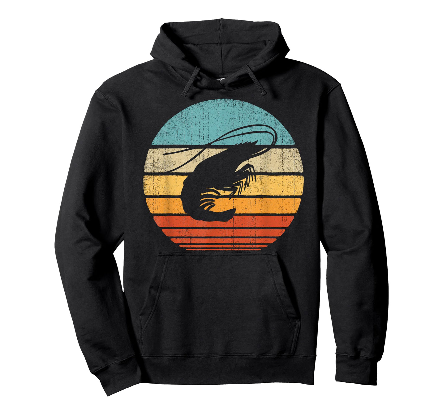Shrimp Retro Vintage 60s 70s Sunset Sea Animal Seafood Lover T-Shirt