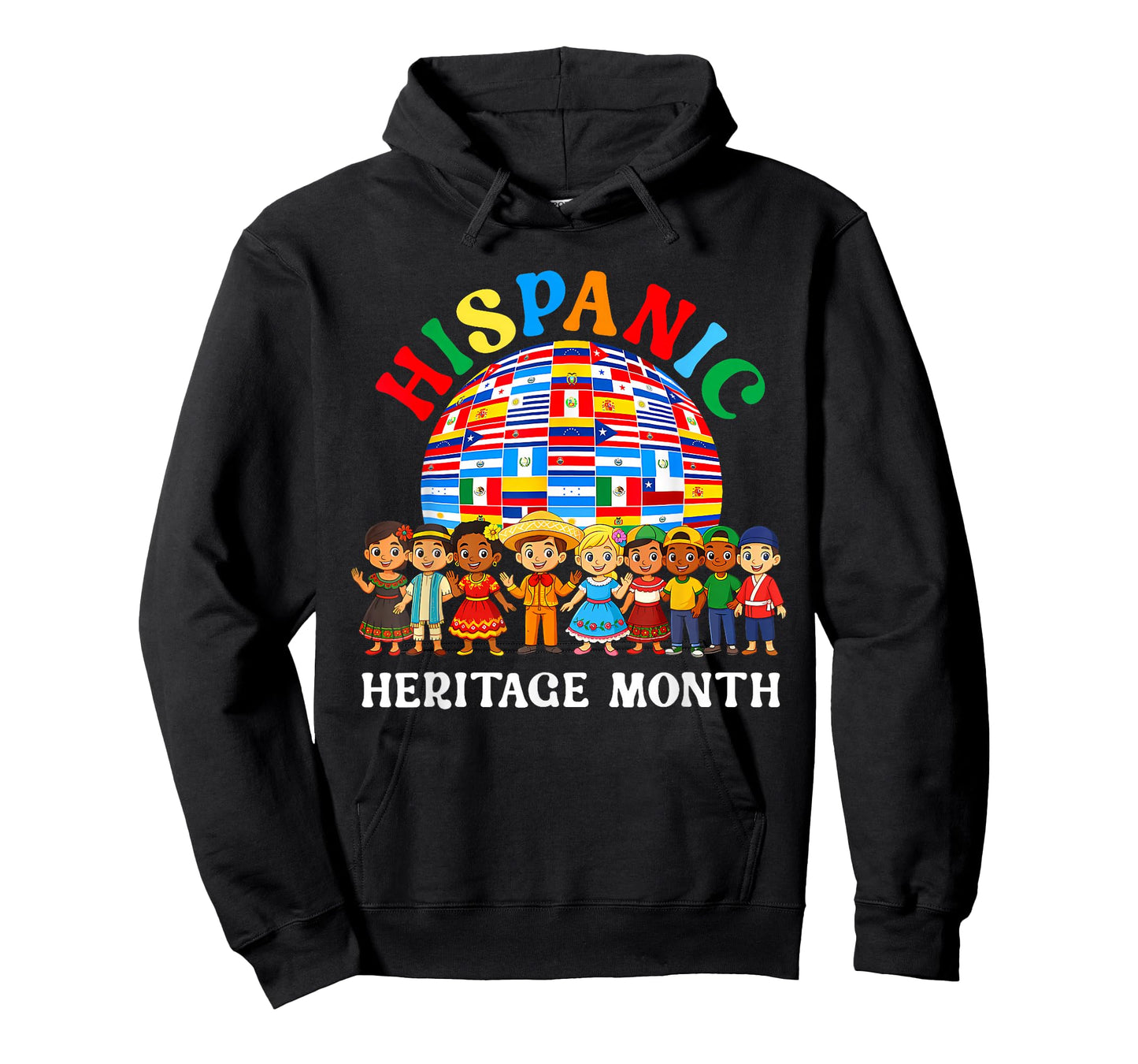 Hispanic Heritage Month All Latin Countries Boys Girls Kids T-Shirt