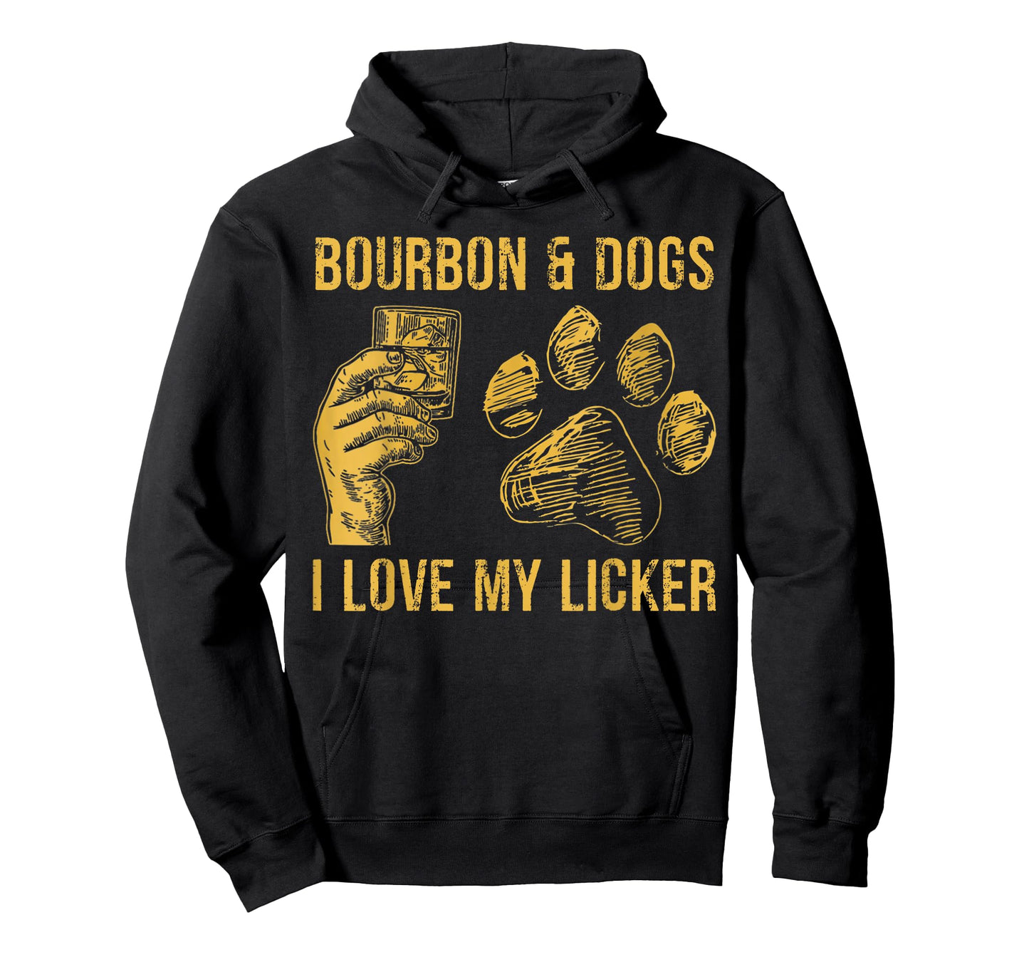 Bourbon and Dogs I Love My Licker Bourbon Drinking Lover Dog T-Shirt